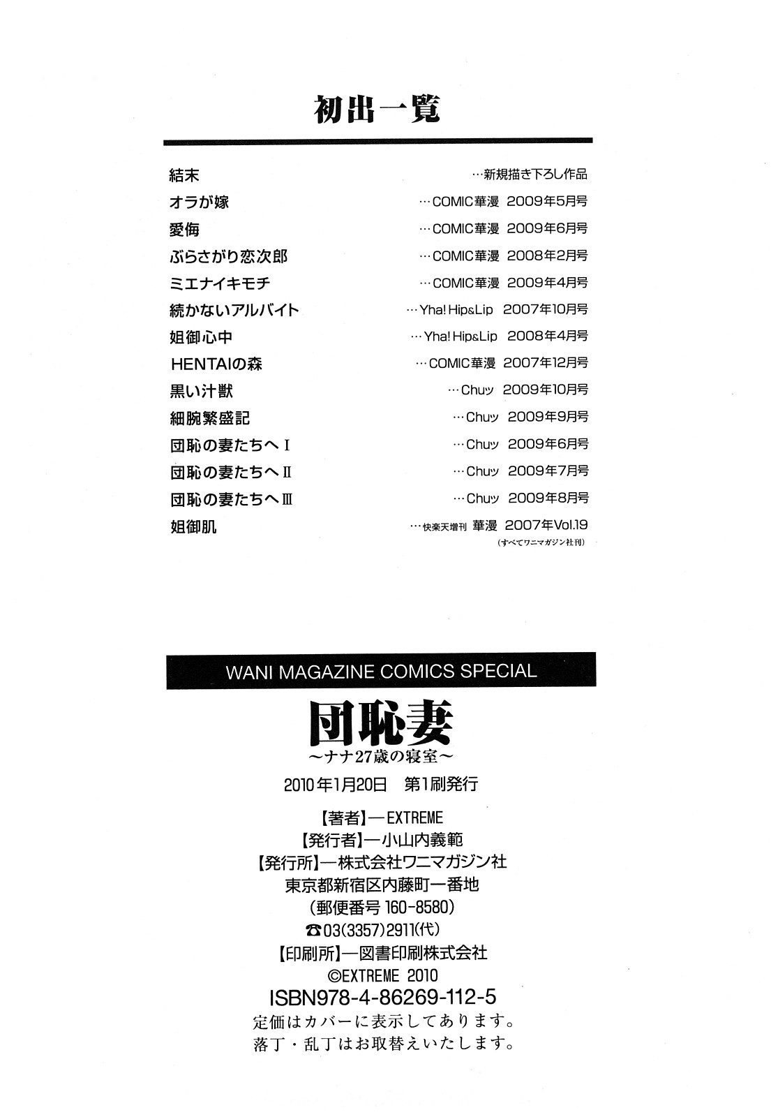 [EXTREME] 団恥妻 ～ナナ27歳の寝室～