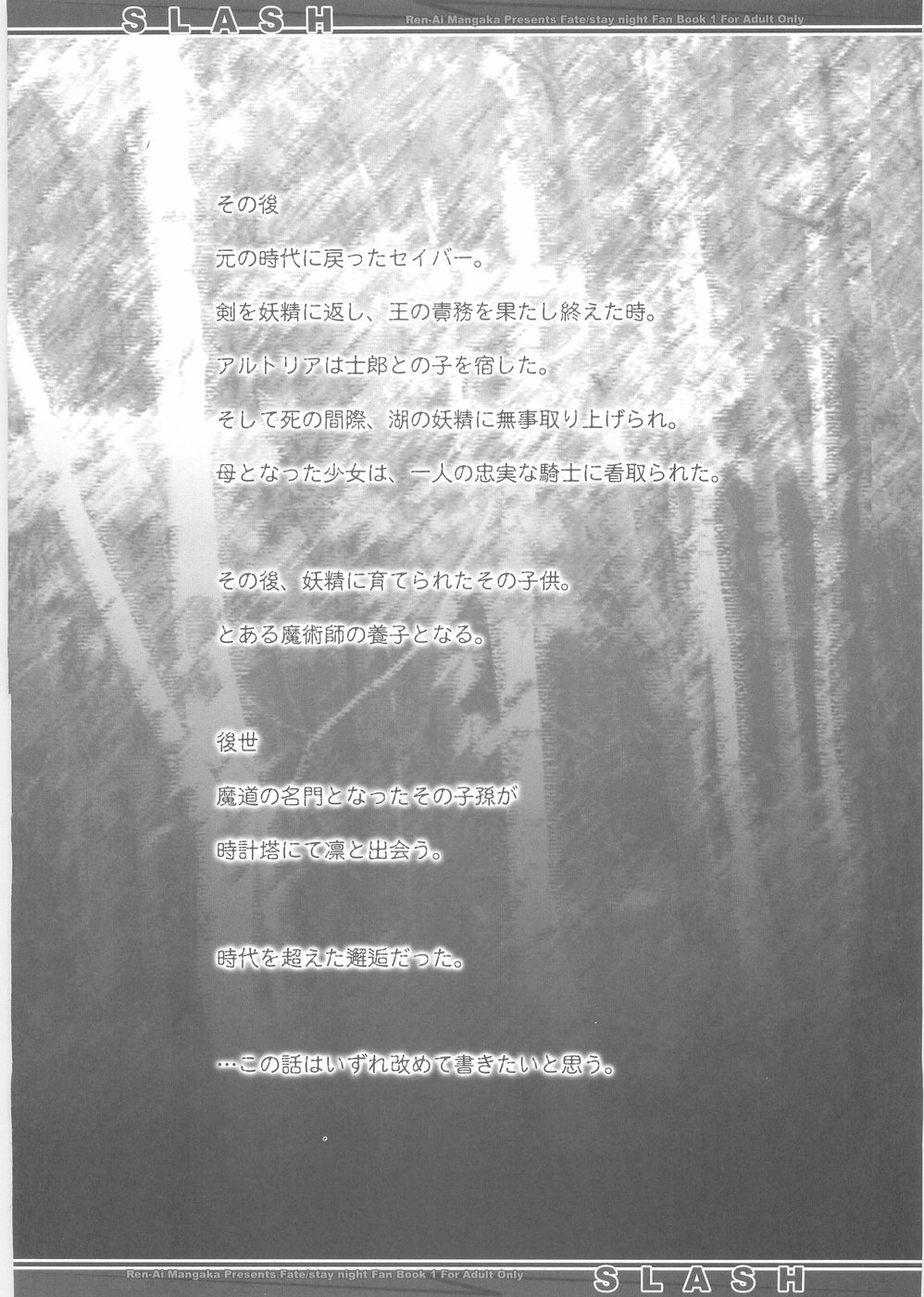(Cレヴォ35) [恋愛漫画家 (鳴瀬ひろふみ)] SLASH (Fate/stay night)