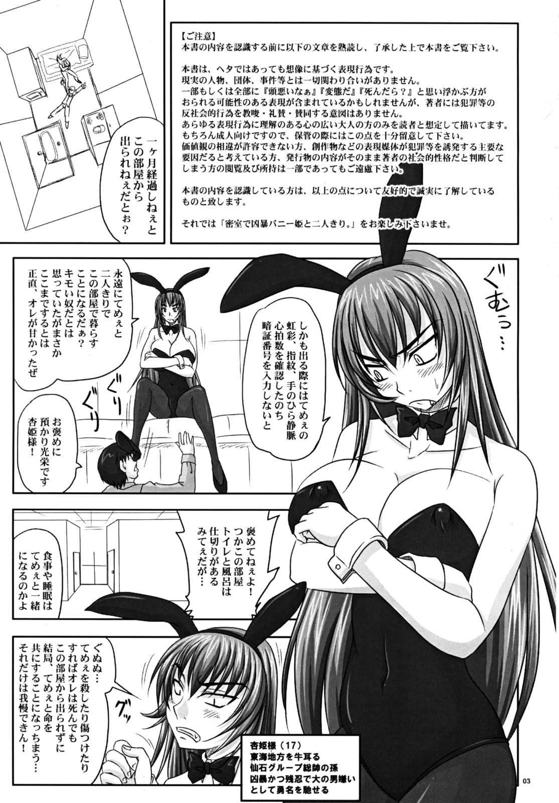 (A3) [のざらし (野晒惺)] 密室で凶暴バニー姫と二人きり。