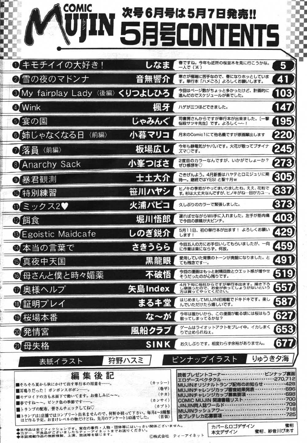 COMIC MUJIN 2007年5月号