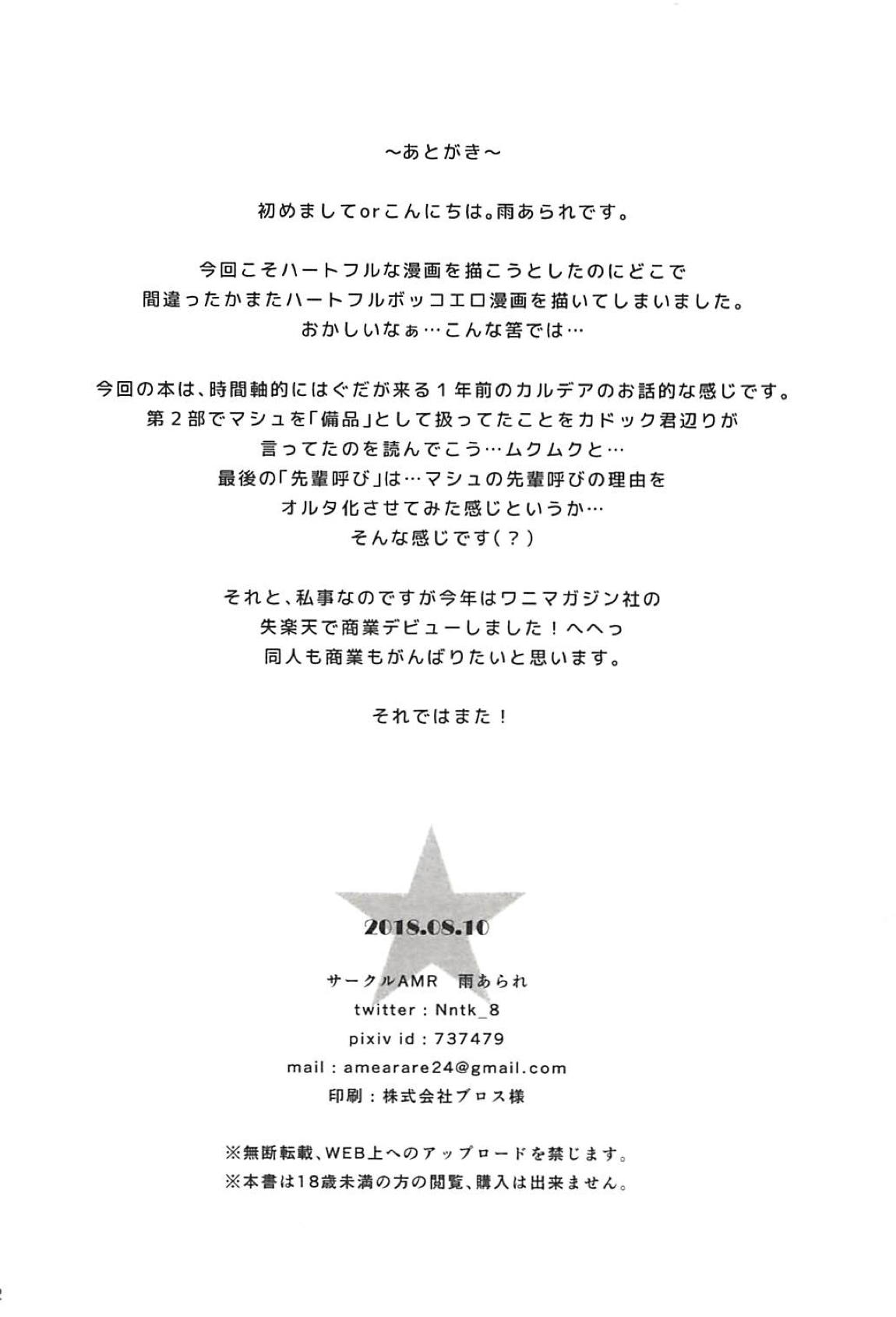 (C94) [AMR (雨あられ)] ぜんぶマシュが悪いんだ。 (Fate/Grand Order)