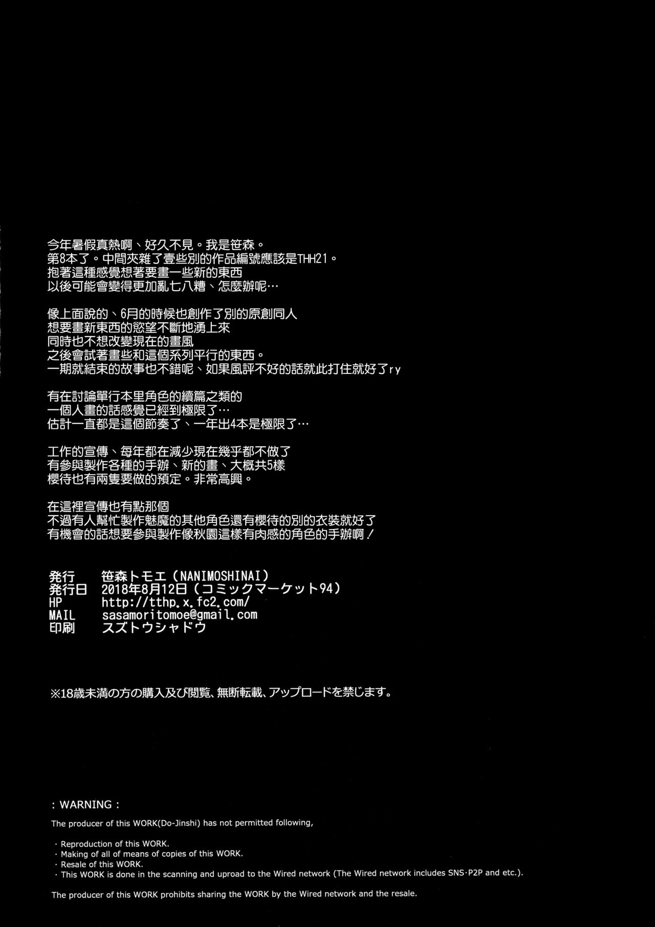 (C94) [NANIMOSHINAI (笹森トモエ)] サキュバステードライフ8 [中国翻訳]