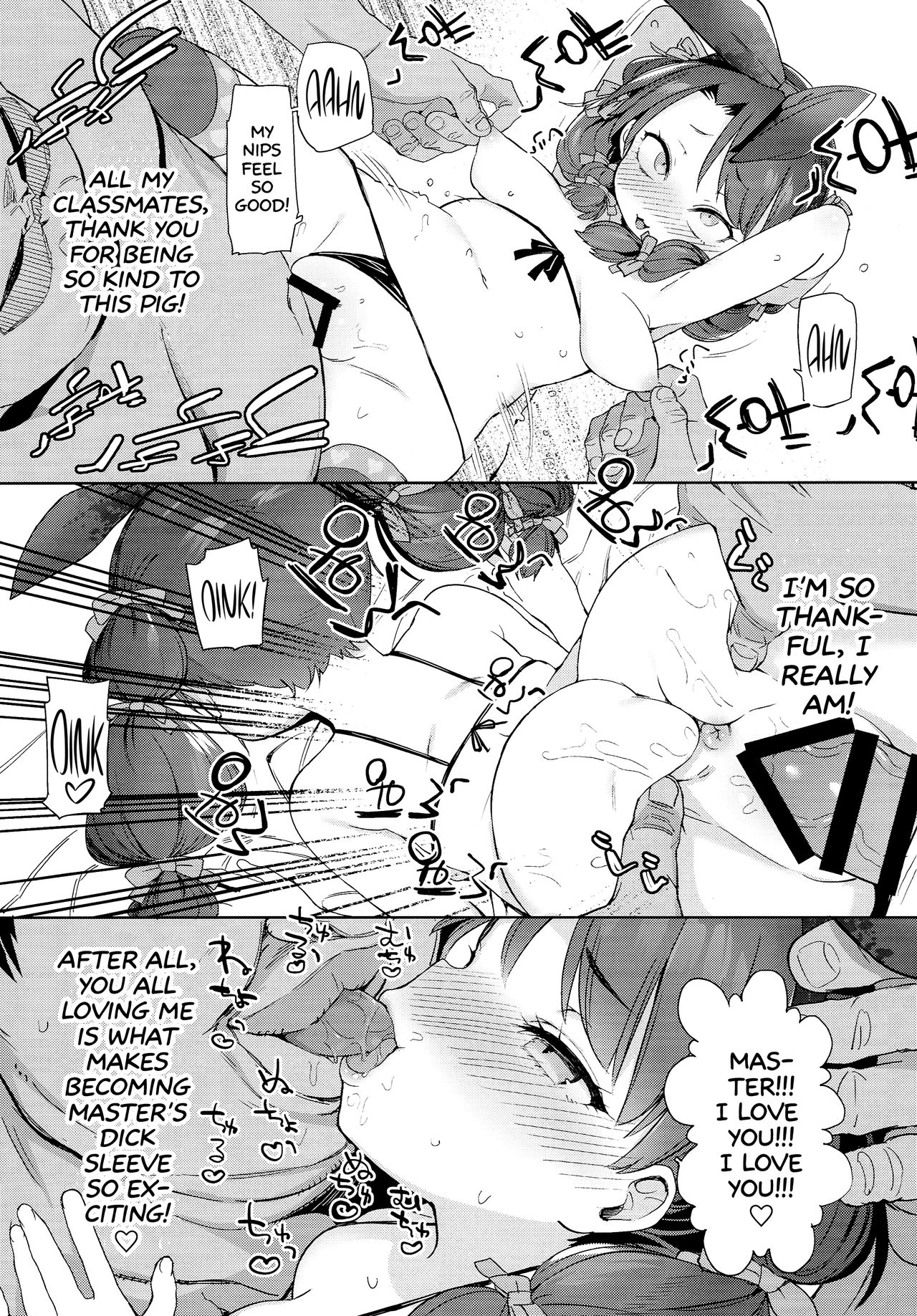 (C93) [飯食って寝る。 (あたげ)] クラスのお姫さま、幸せ雌豚に成り上がる。 [英訳]