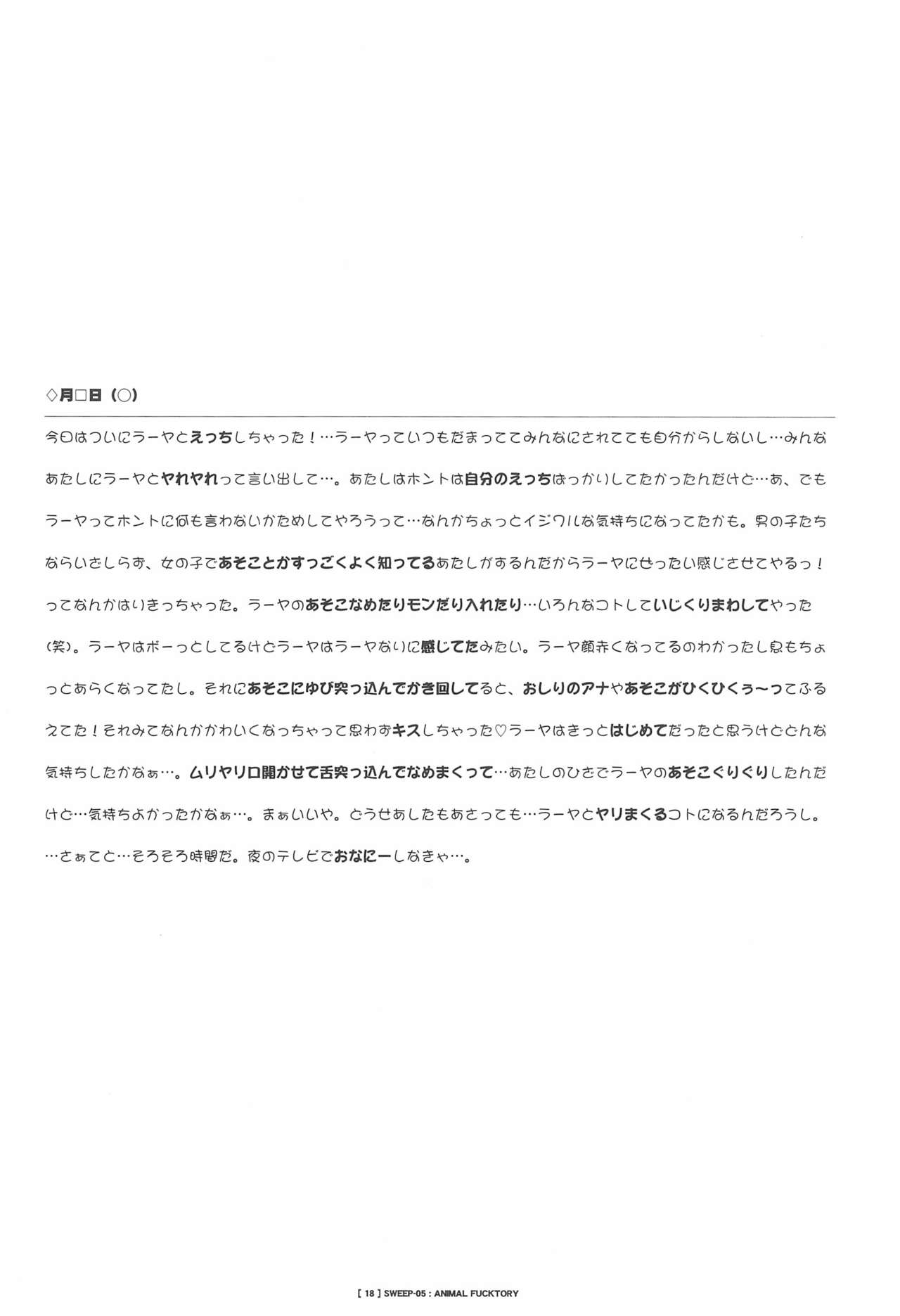 (サンクリ15) [CHARM BOOKS (SOFTCHARM)] SWEEP-05 ANIMAL FUCKTORY (あずまんが大王)