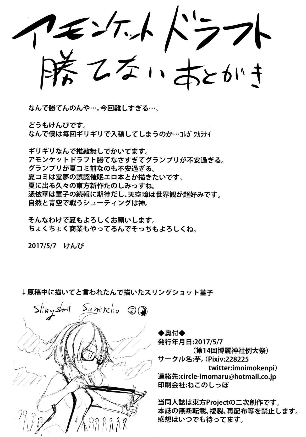 (例大祭14) [芋。 (けんぴ)] 幻想郷流消毒術 (東方Project)