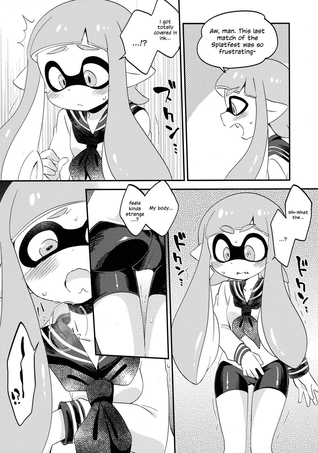 (C89) [ころもにゅ (えろ豆)] 百合イカ ガチ♥ッチ レモンとミルク (スプラトゥーン) [英訳]