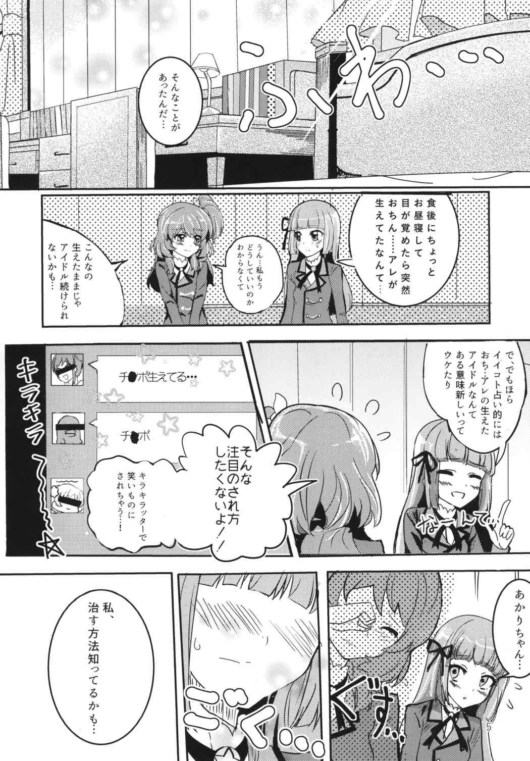 (ABnormal Comic Day!) [うごくな薬局θ (ababari)] ふた(な)りあそび (アイカツ!)