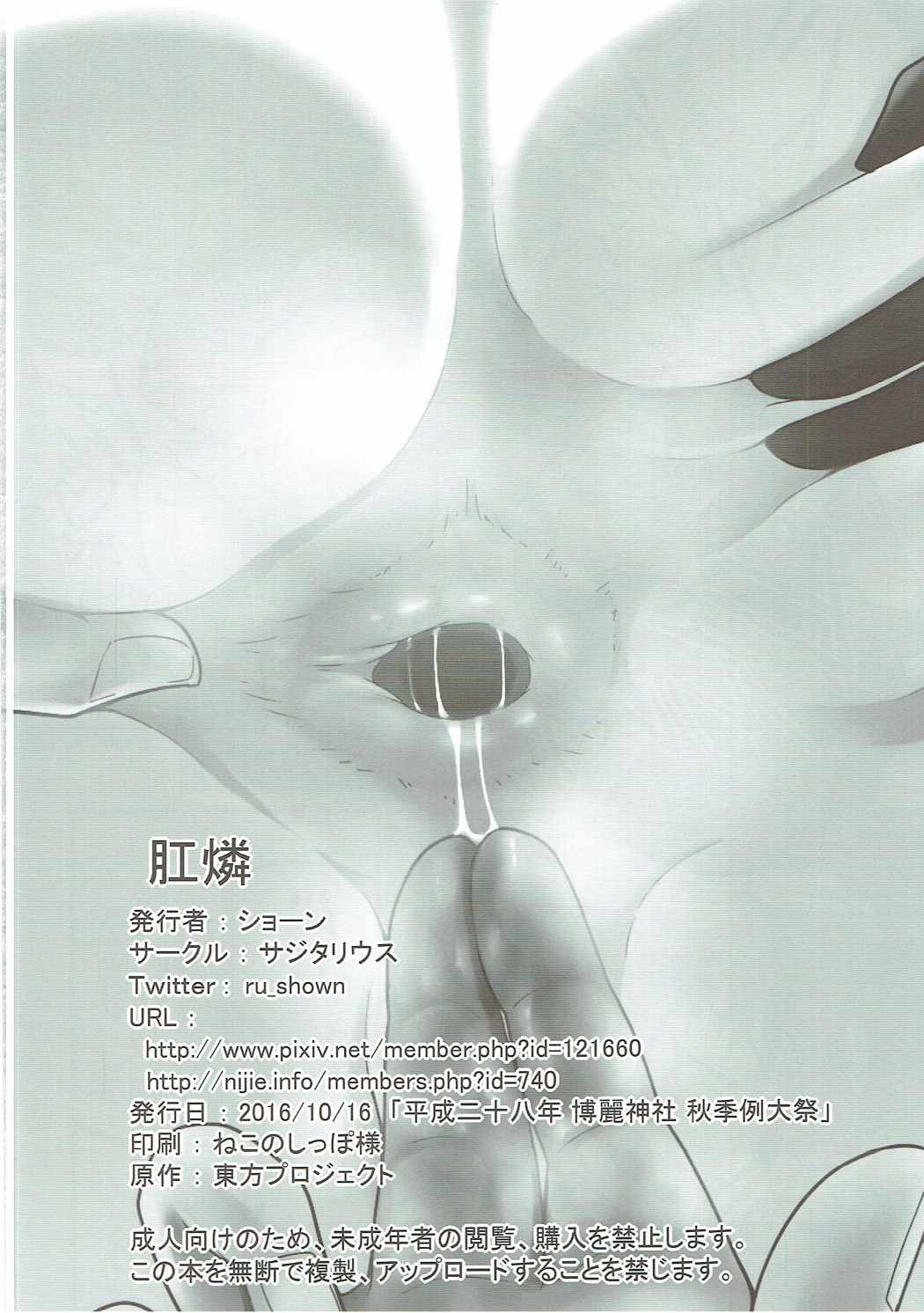 (秋季例大祭3) [サジタリウス (ショーン)] 肛燐 (東方Project)