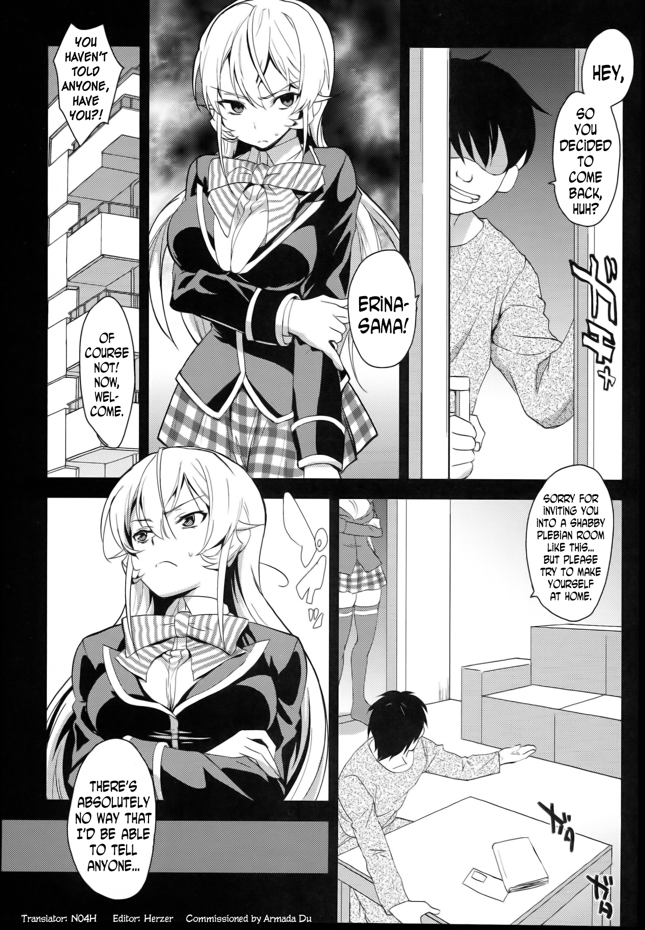 (COMIC1☆8) [来つ寝 (立川ねごろ)] 堕ちブレた女王と肉 (食戟のソーマ) [英訳]