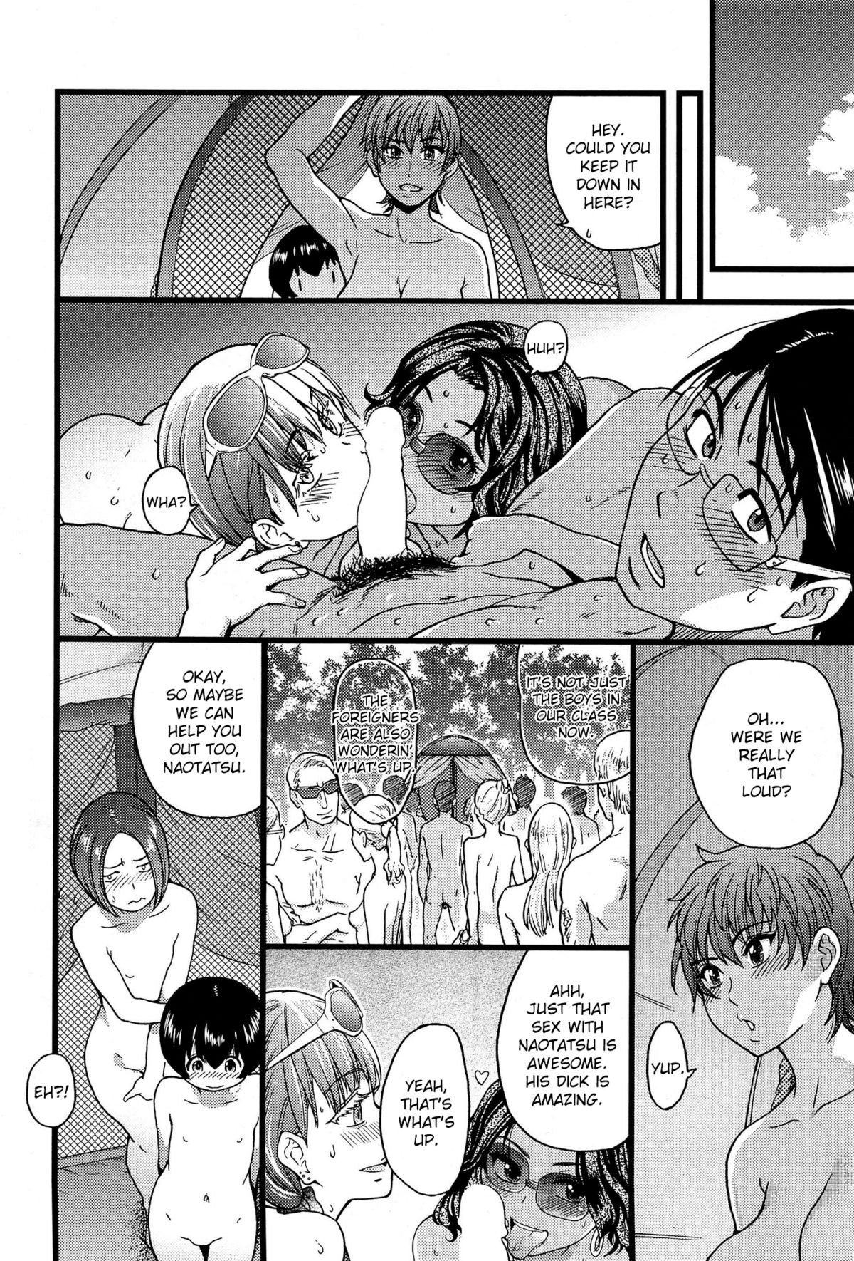 [師走の翁] ヌーディストビーチに修学旅行で!! 第1-6話 [英訳]