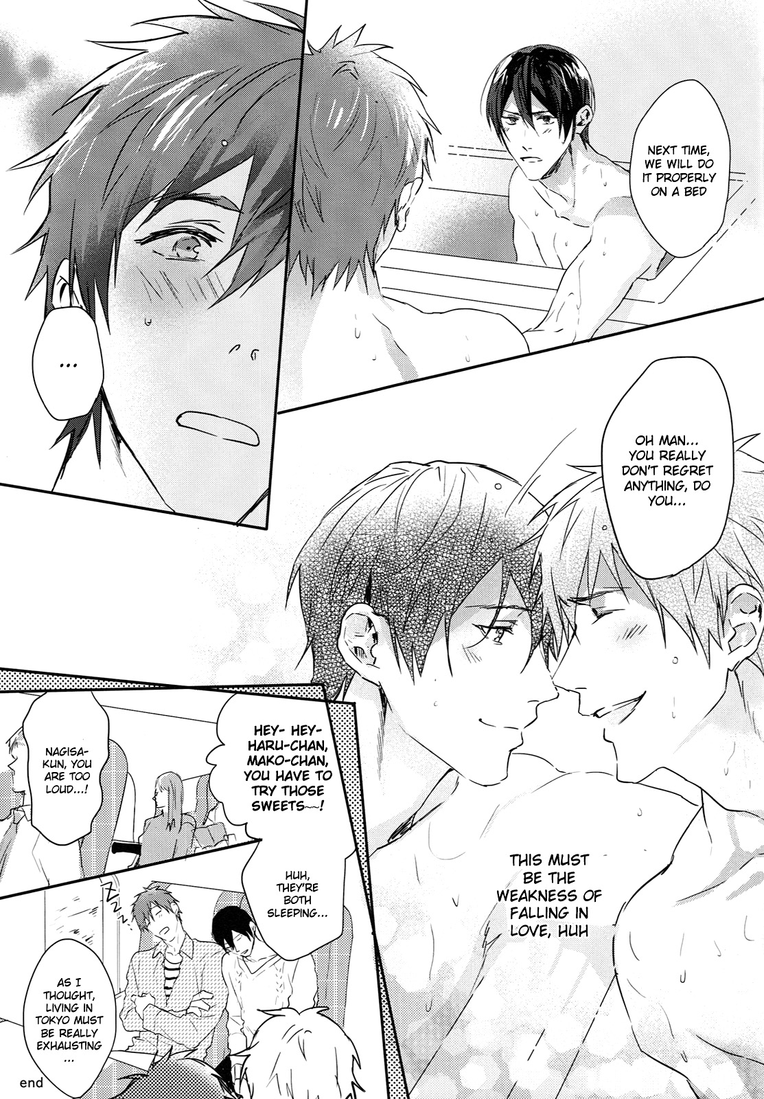 (C87) [SAKEPAPA (おおき)] 夜はお静かに (Free!) [英訳]