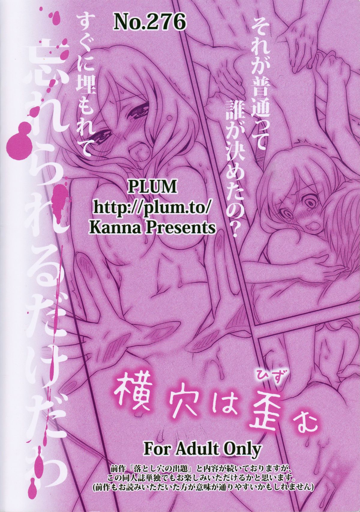 (C86) [PLUM (かん奈)] 横穴は歪む (ラブライブ!)