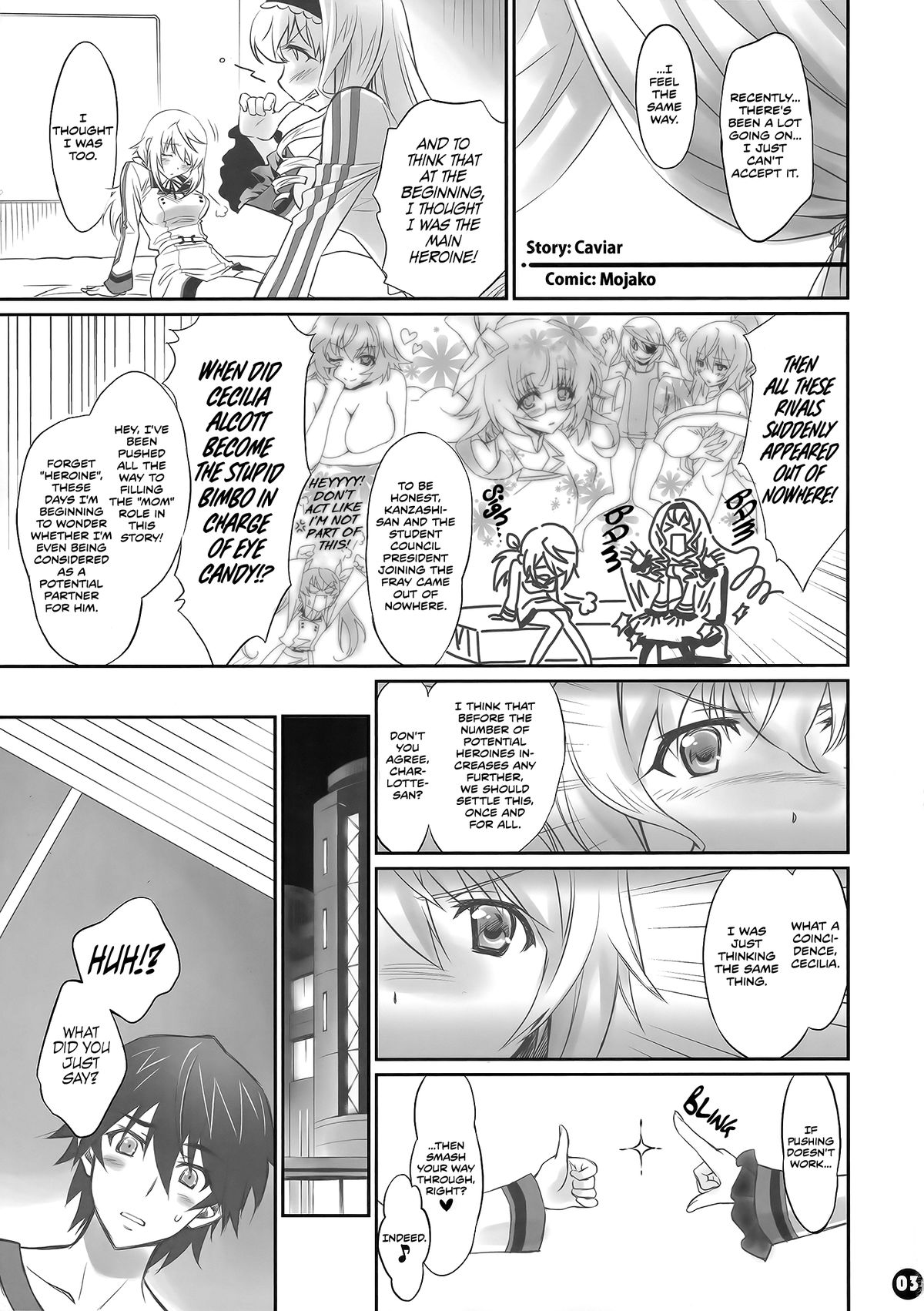 (COMIC1☆8) [Bloody Okojo (モジャコ、きゃびあ)] IMAGINE!! ~いいから想像して!!~ (IS＜インフィニット・ストラトス＞) [英訳]