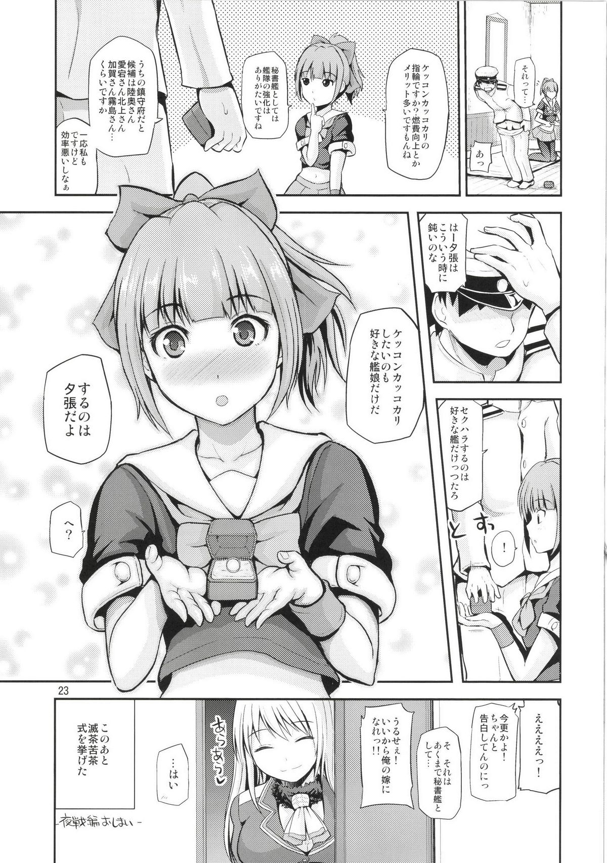 (COMIC1☆8) [ほしまきProject (矢野トシノリ)] セクハラ提督と秘書艦夕張さん～夜戦編～ (艦隊これくしょん-艦これ-)