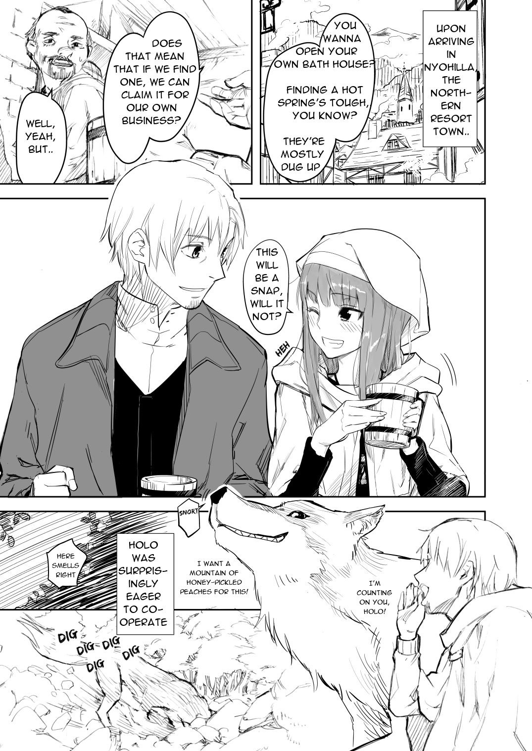 (C83) [アジサイデンデン (川上六角、小鳥遊レイ)] Harvest II (狼と香辛料) [英訳]