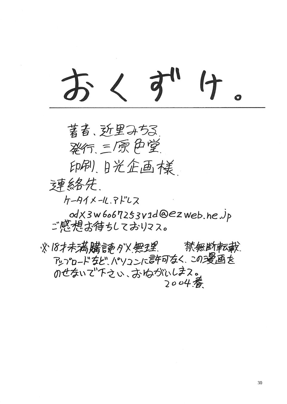 [三原色堂 (近里みちる)] EXEBON (ロックマンエグゼ)