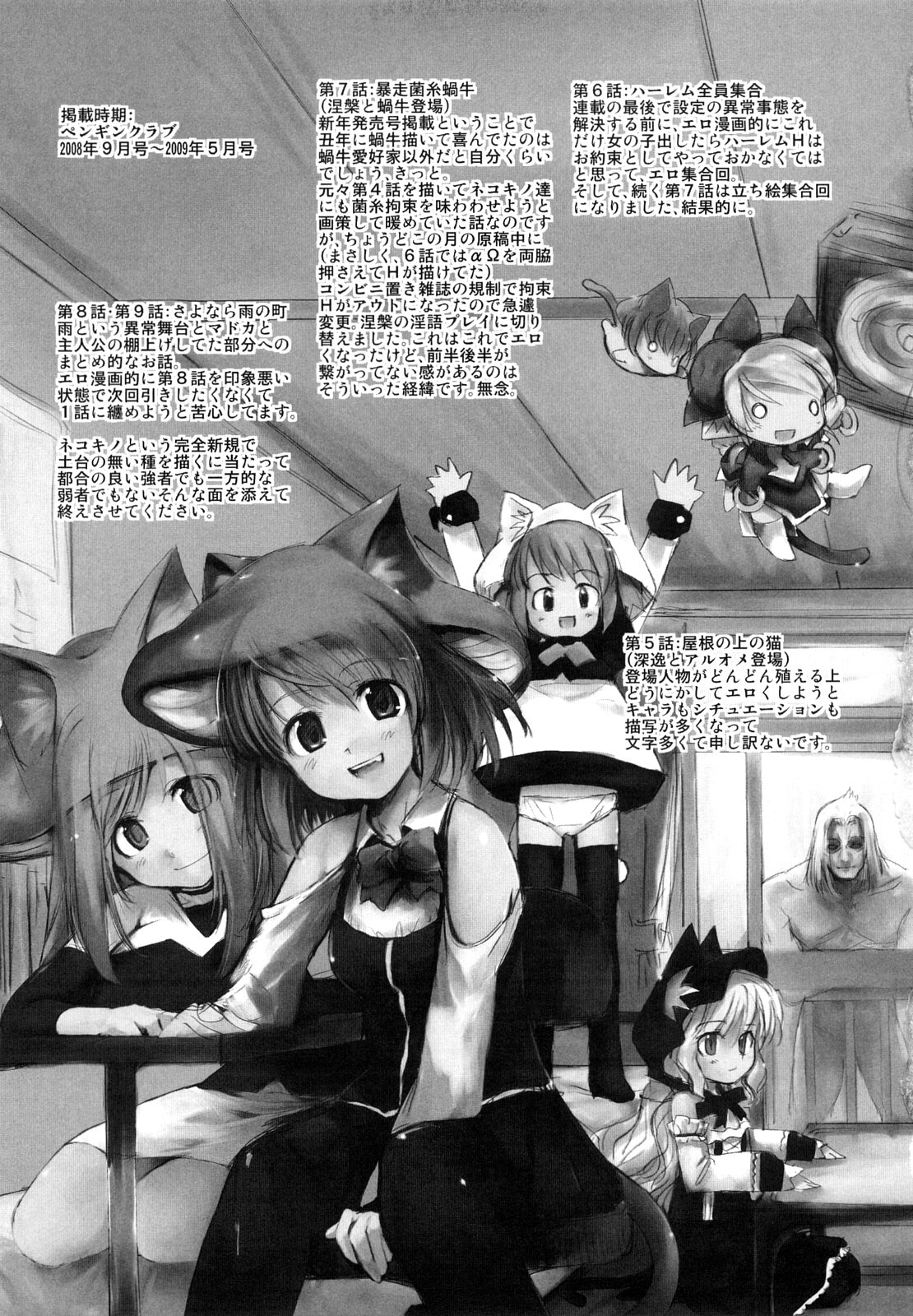 [にびなも凸面体] ネコキノと雨の町