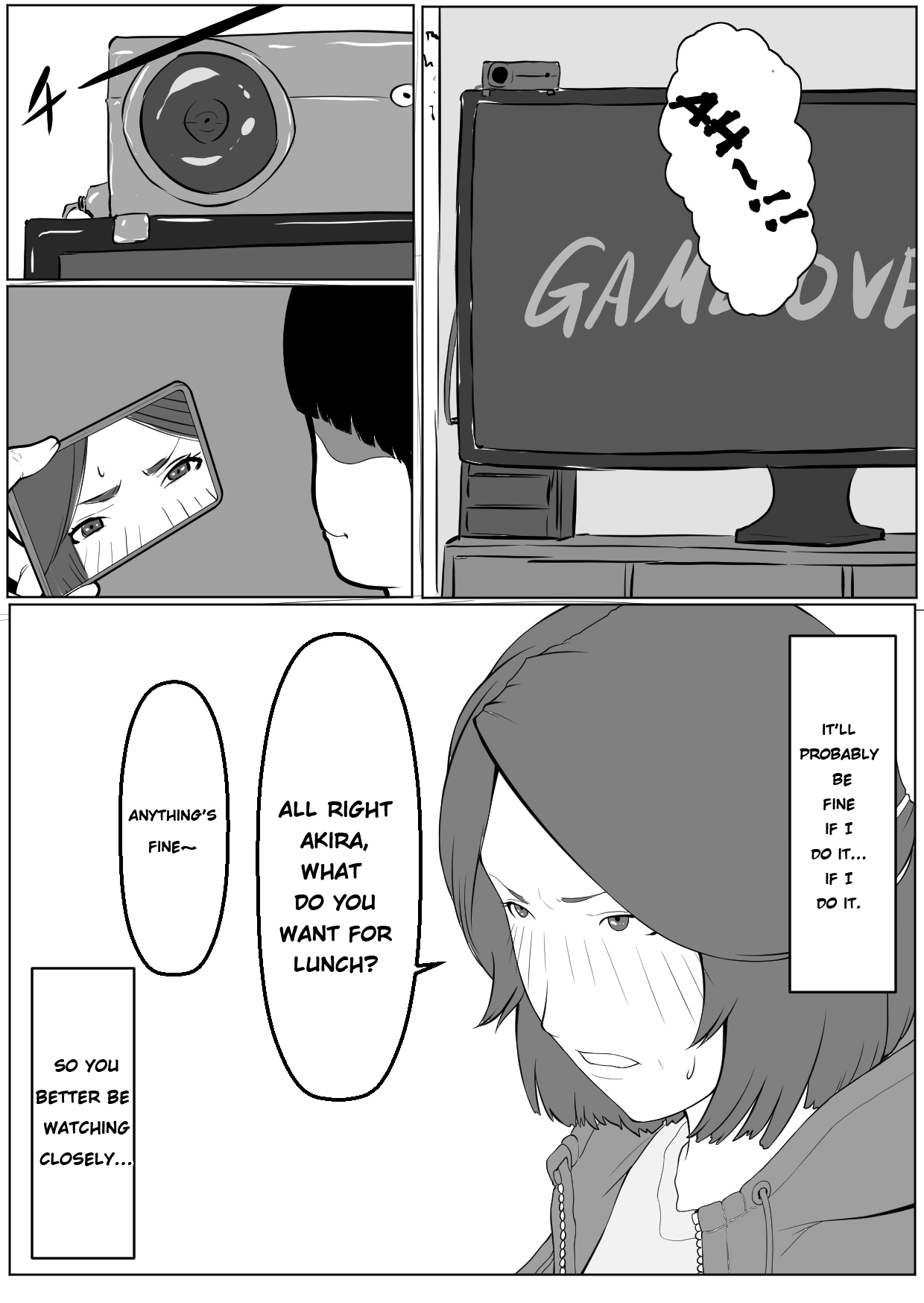 [加藤鈴木] 母は隠し、僕は知らない振りをする [英訳]