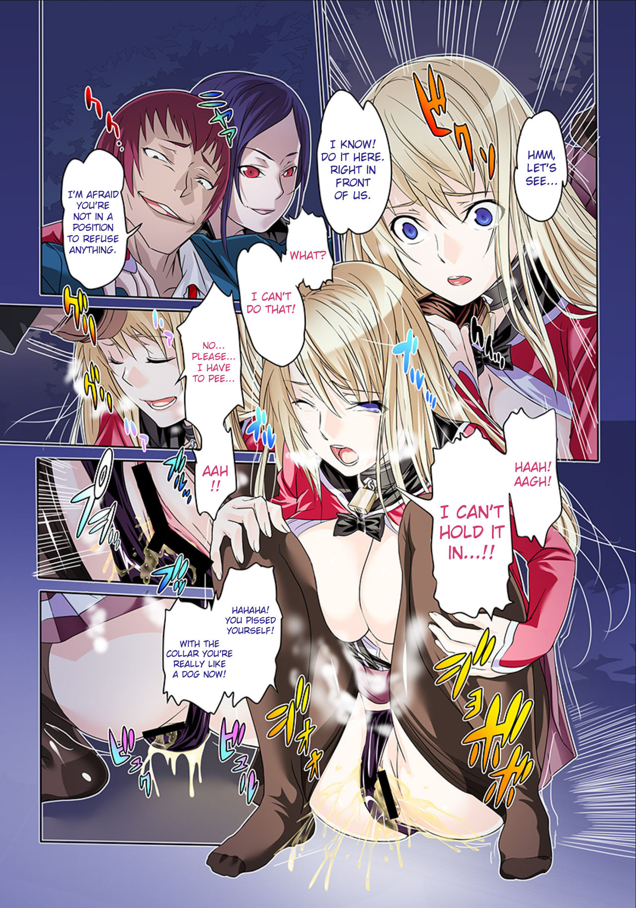 [土代昭治] 屈服令嬢GOLD ～脅迫泣きイカセ～ 第3話 限界制服痴態、首輪で情けないアヘ顔を晒す女子高生 [英訳] [DL版]