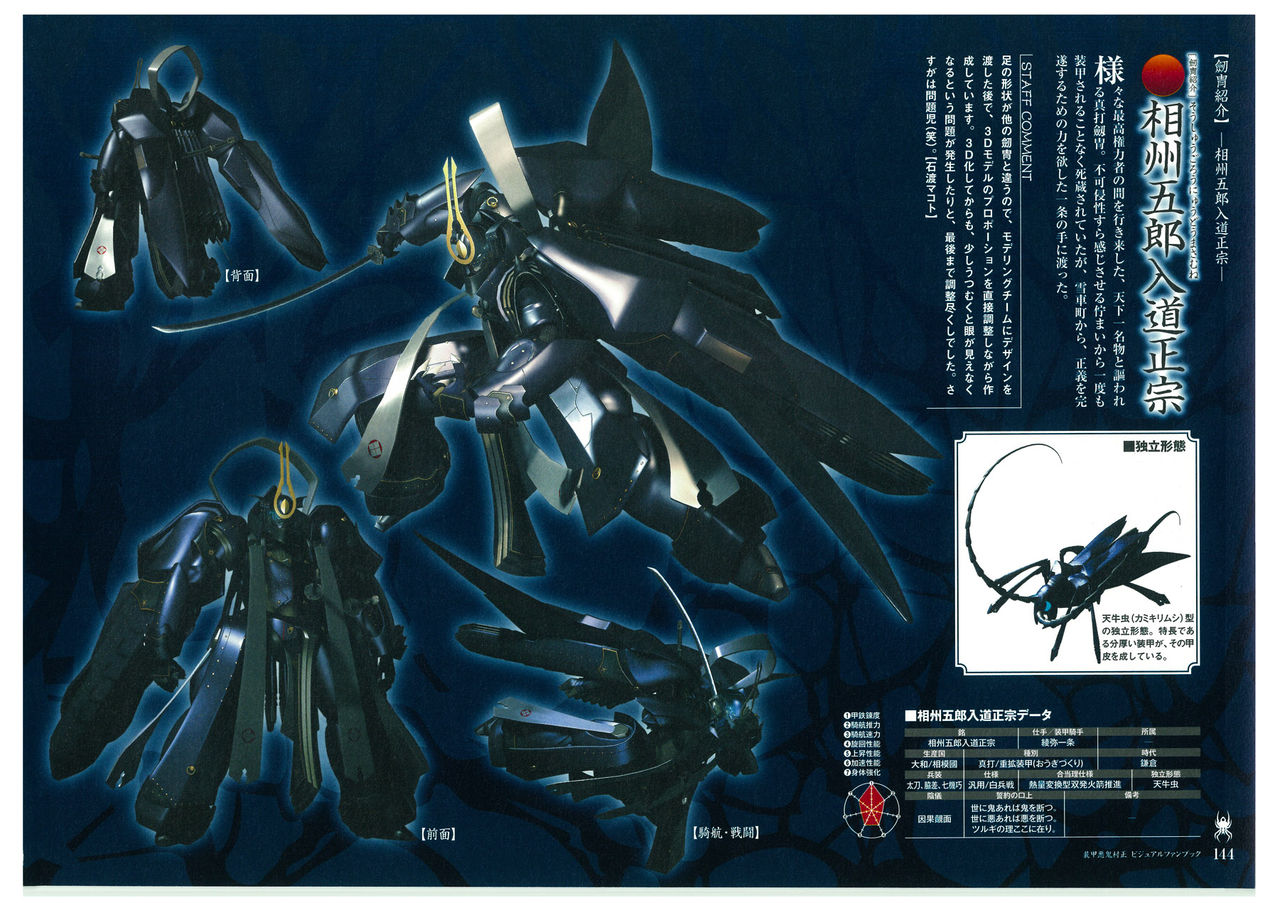 装甲悪鬼村正 ビジュアルファンブック TECH GIAN STYLE
