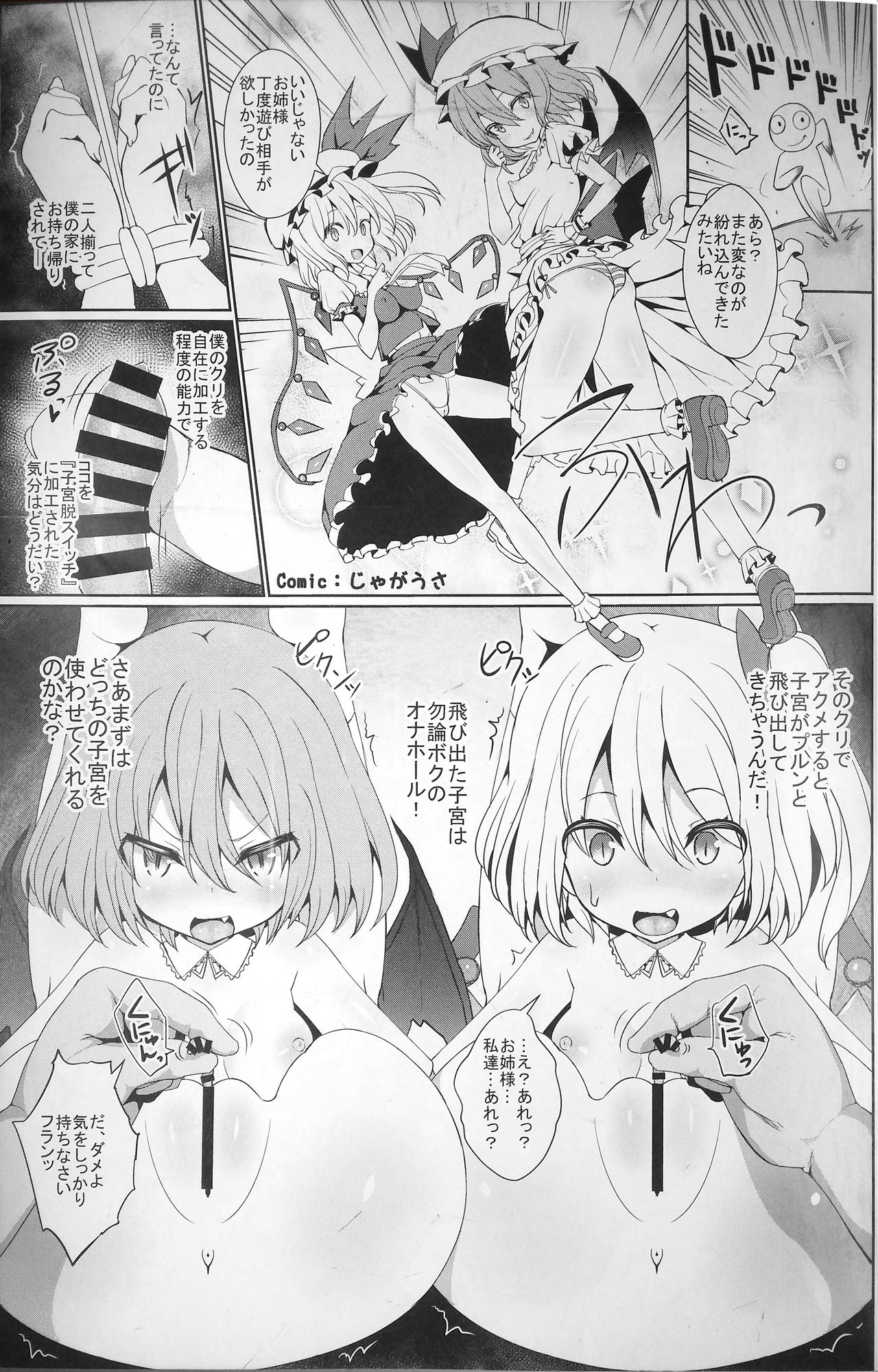 (C90) [ソッティーロネーロ (じゃがうさ)] 東方子宮脱合同誌2:だめぇ!そのでちゃってるのは赤ちゃんのおへやです…生おなほだなんていわないで… (東方Project) [ページ欠落]