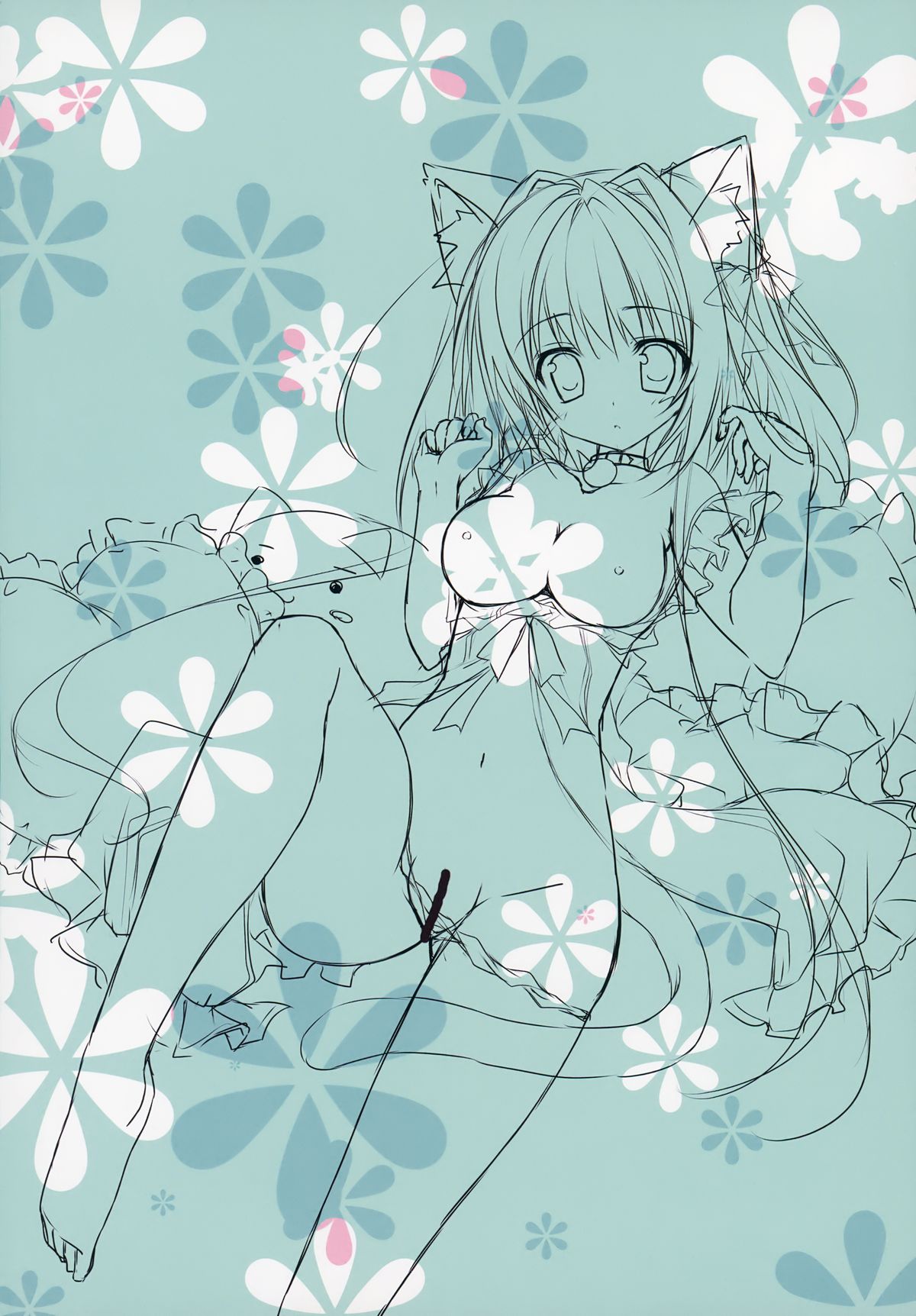 [祭社 (ななろば華)] 健気猫娘&番犬妹娘いぬねこmix