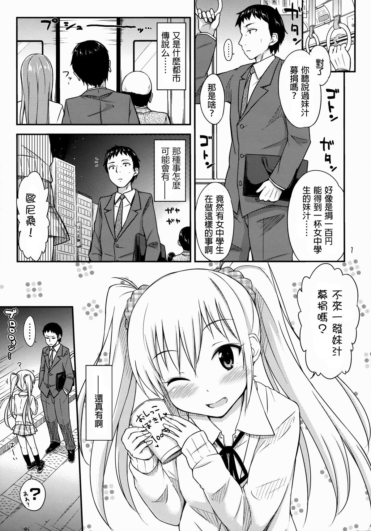 (コミティア108) [「つ」がみっつ。 (つっつ)] おしっこ募金しませんか? [中国翻訳]