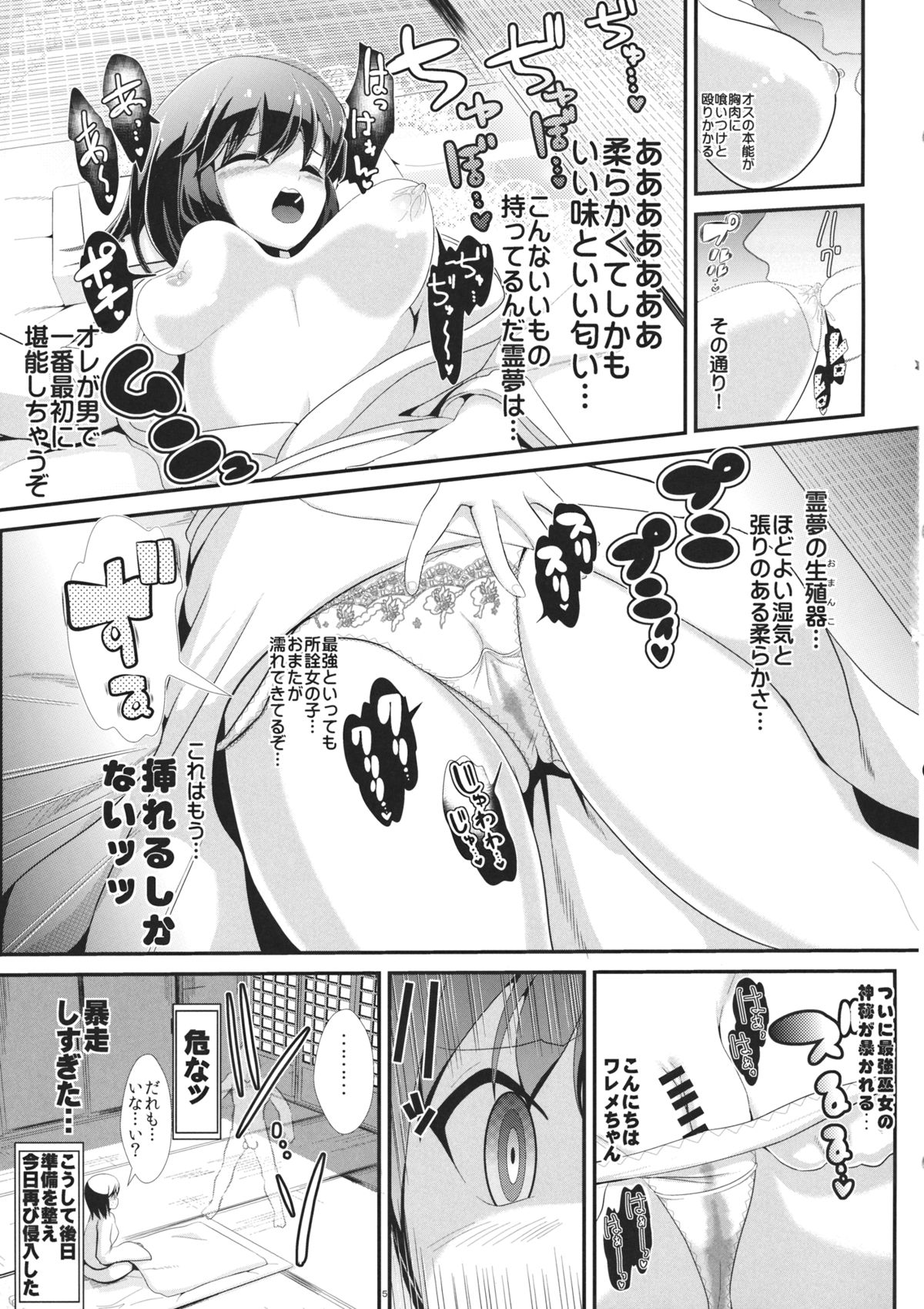 (C86) [背徳漢 (背徳漢)] 東方透明人間4 侵入霊夢んち (東方Project)