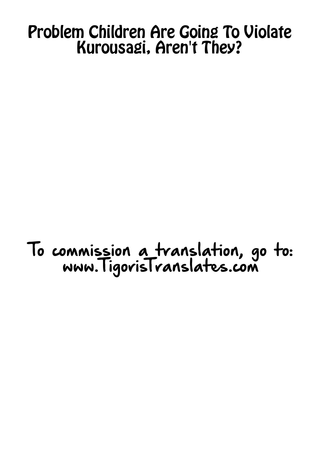 (サンクリ58) [チェリーボムG (暁月こち)] 黒ウサギが問題児に犯されちゃうそうですよ？ (問題児たちが異世界から来るそうですよ？) [英訳]