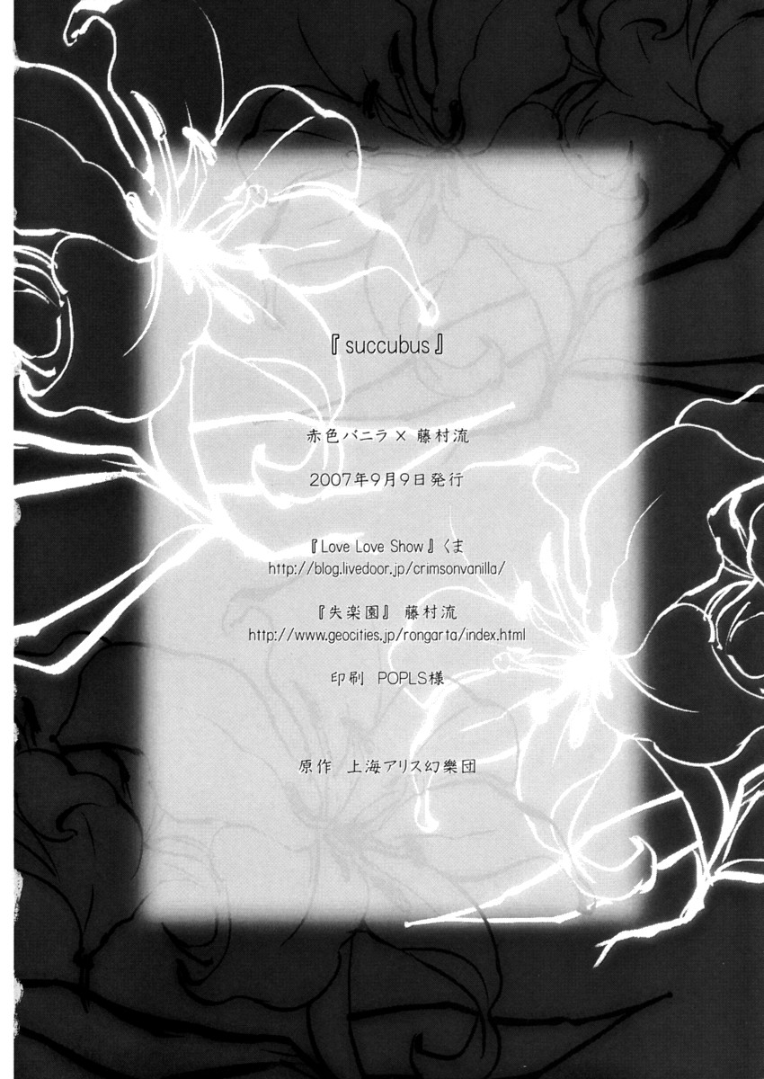 (紅月ノ宴2) [赤色バニラ (藤村流, くま)] succubus (東方Project)