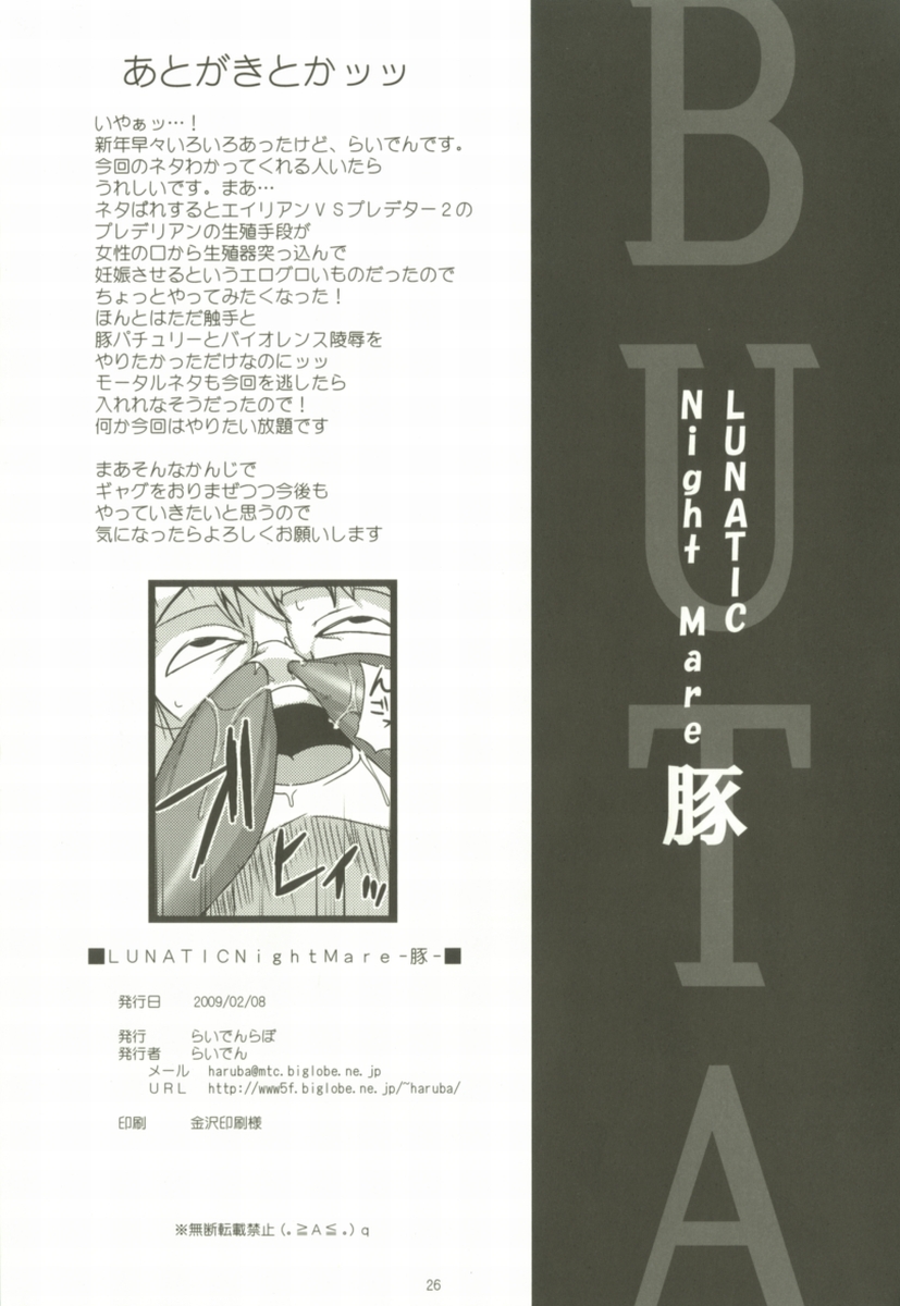 (サンクリ42) [らいでんらぼ (らいでん)] LUNATICNightMare豚 (東方Project)