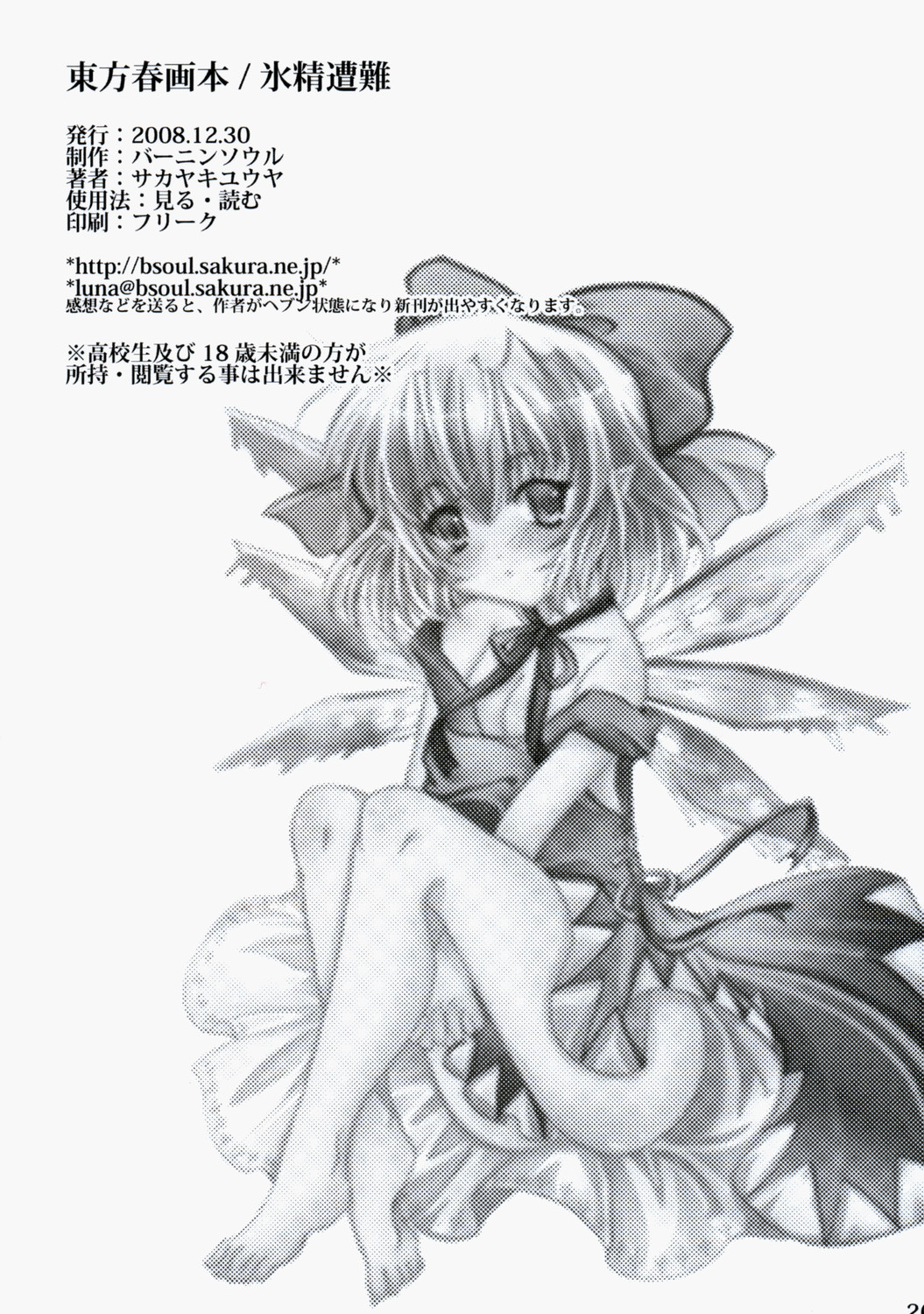 (C75) [バーニンソウル (月代)] 東方春画本 氷精遭難 (東方Project)