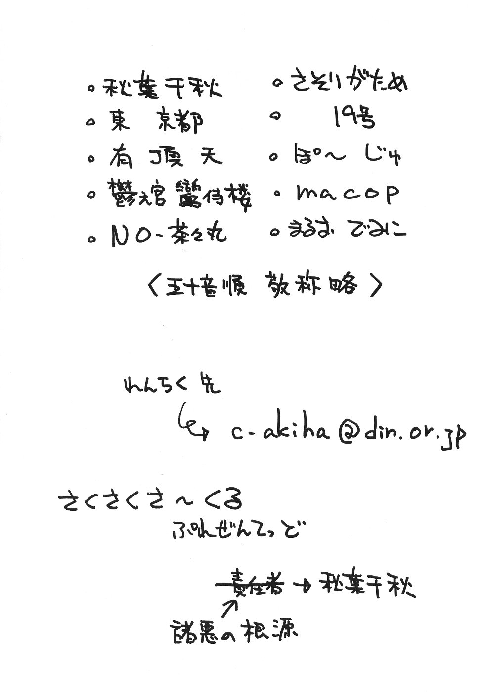 [さくさくさ～くる (よろず)] いつものコピー誌