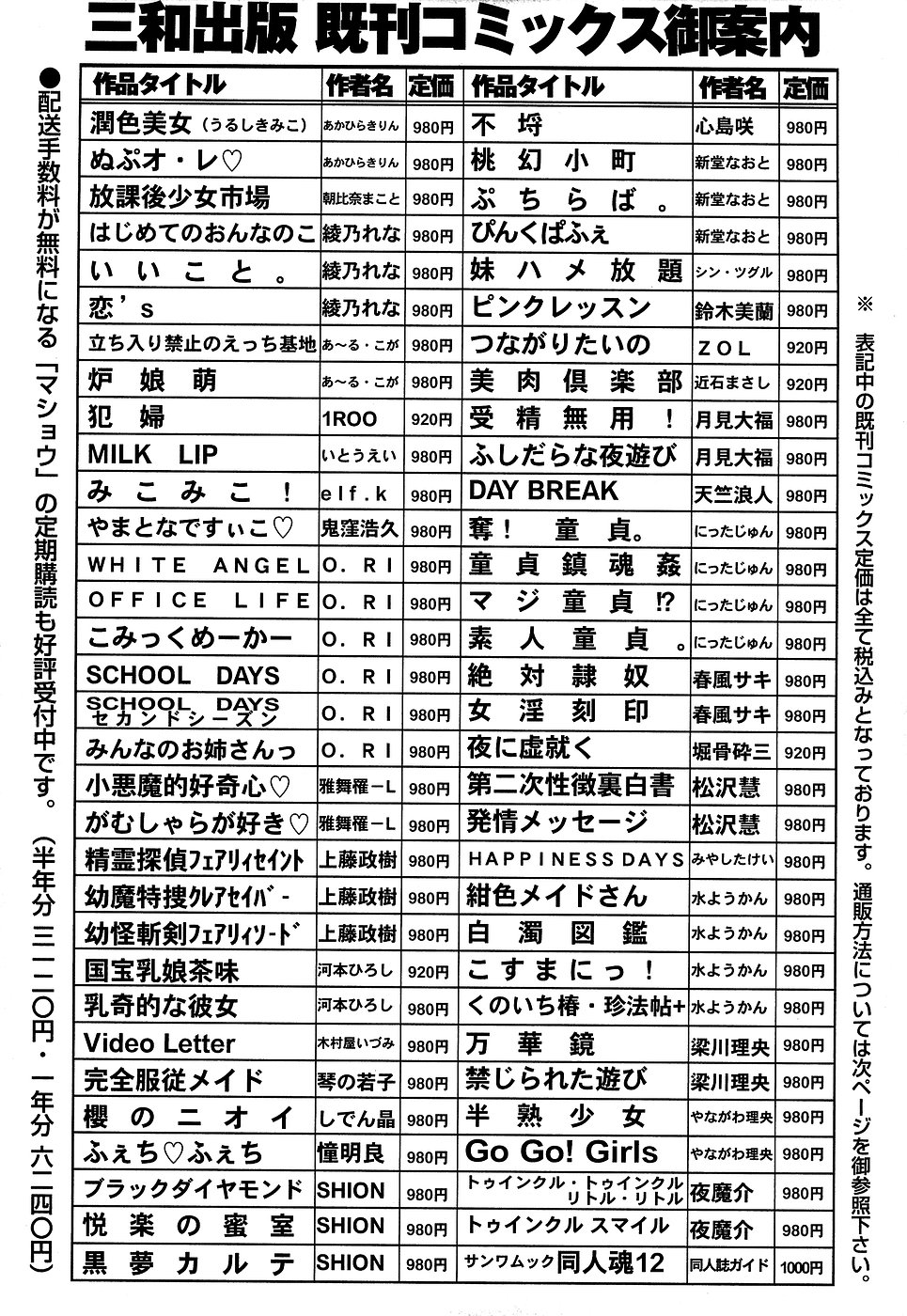 コミック・マショウ 2007年1月号