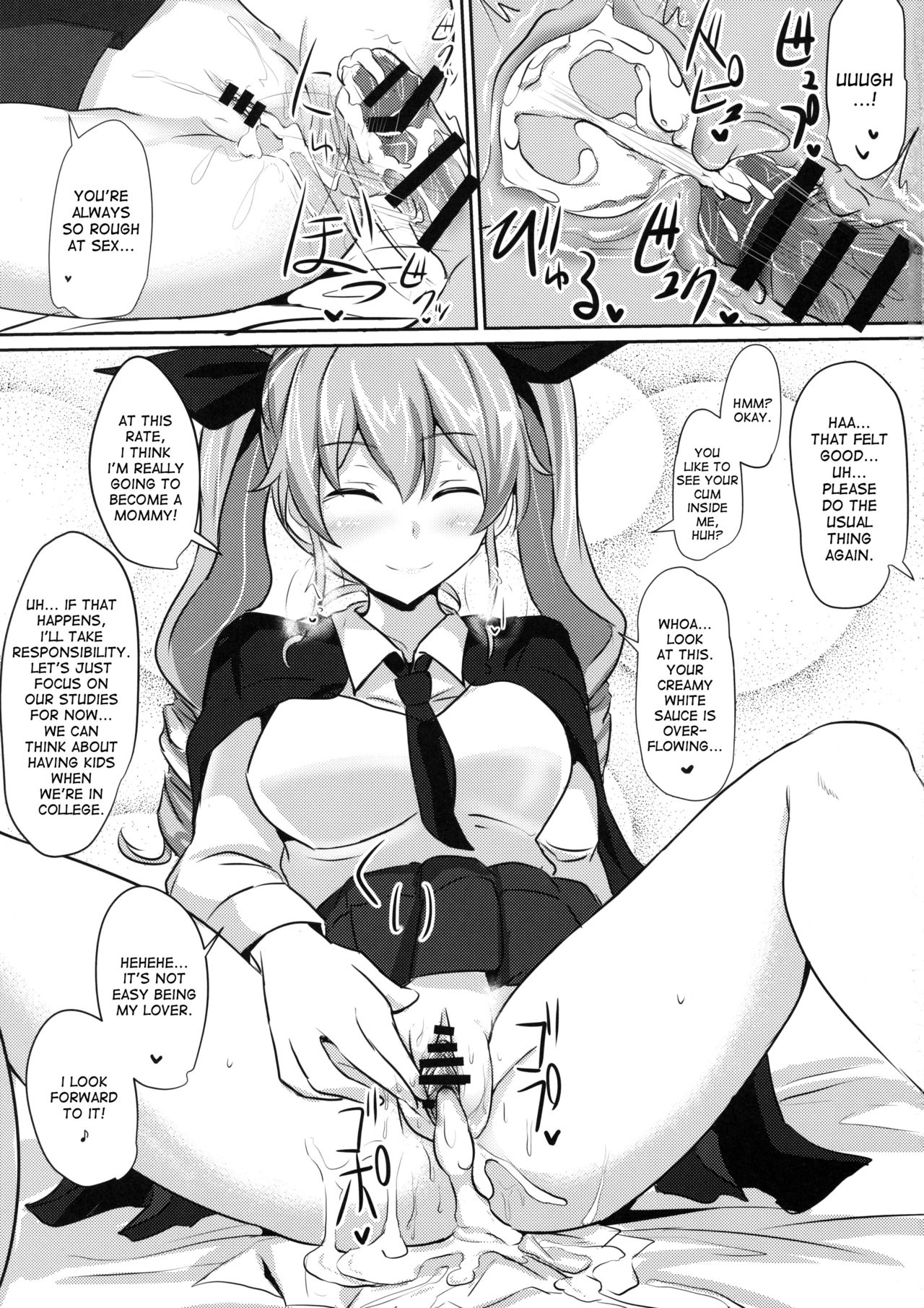 (C90) [白銀木犀 (ぽし)] アンチョビ姉さんホワイトソース添え (ガールズ&パンツァー) [英訳]