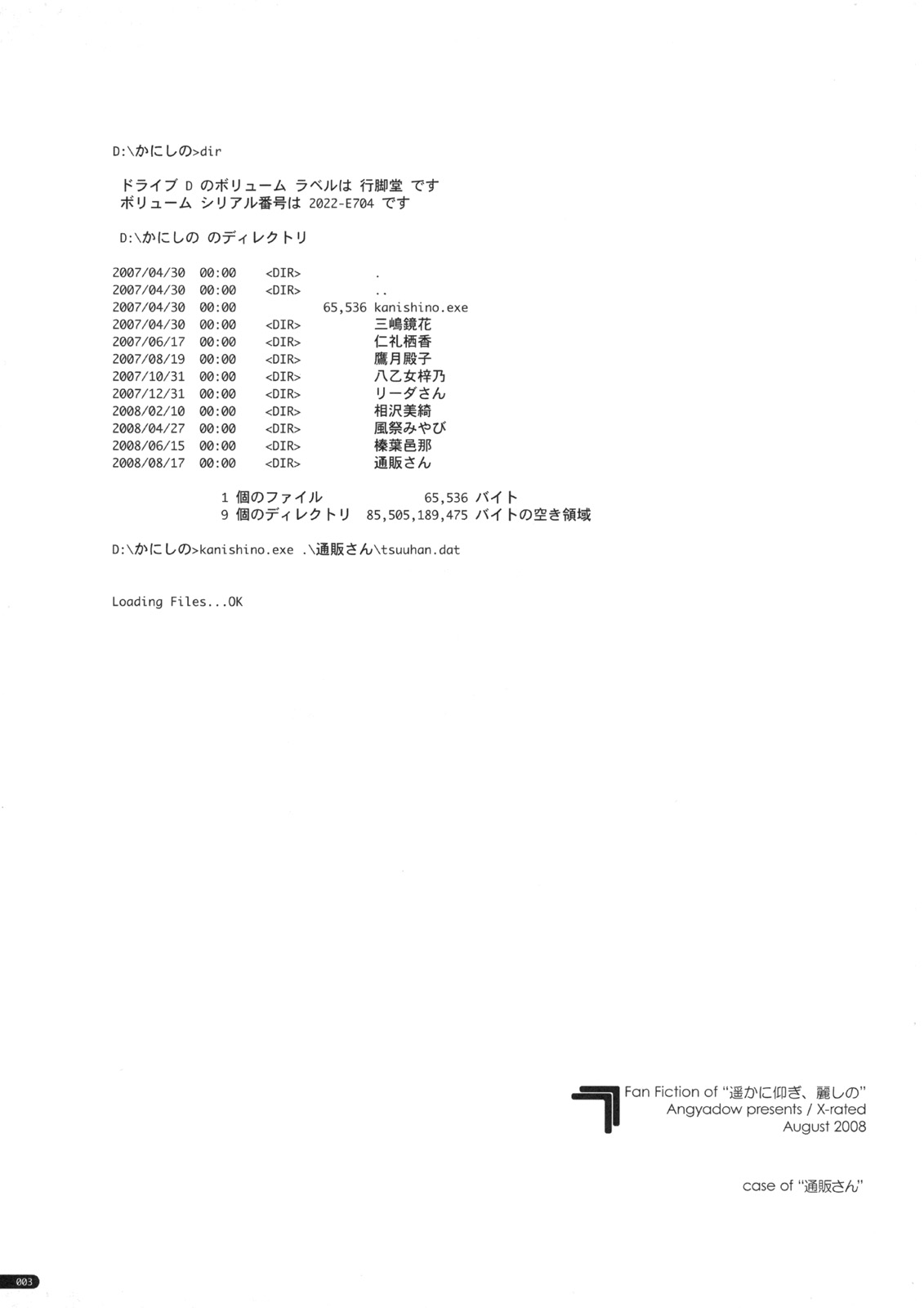 (C74) [行脚堂 (しけー)] case of "通販さん" (遥かに仰ぎ、麗しの)