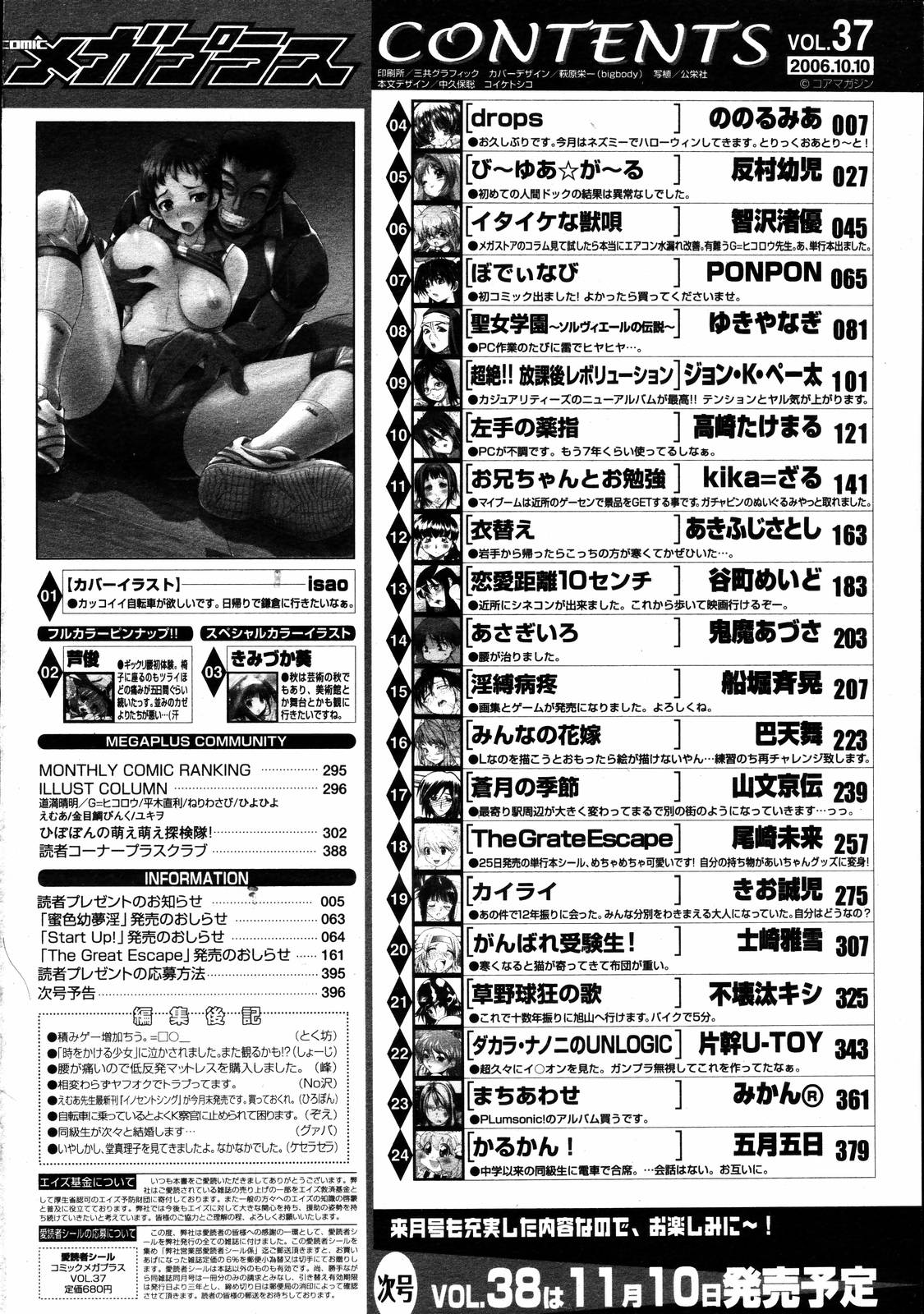 【アンソロジー】【2006-10-10】COMICMEGAPLUS Vol.37（2006-11）