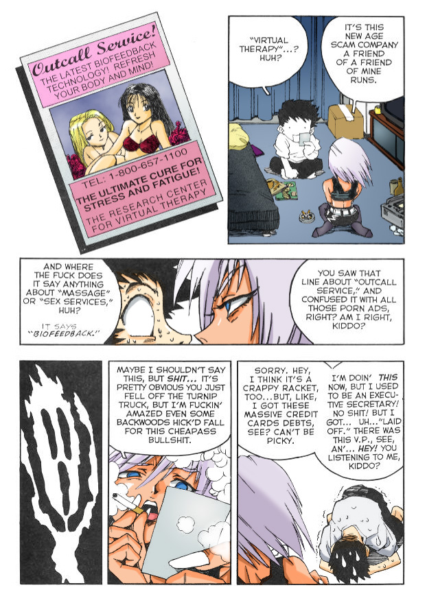 【いすと女】スラッと女1【英語】【カラー】