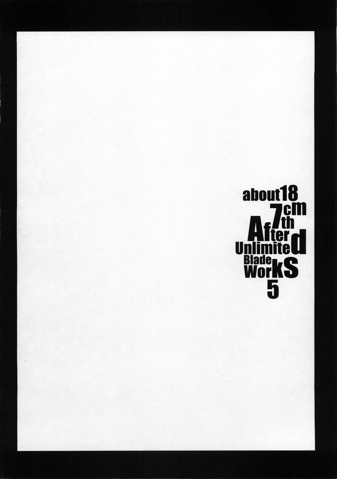 (COMIC1) [ニリツハイハン (ニリツ)] about 18cm 7th (Fate/stay night)