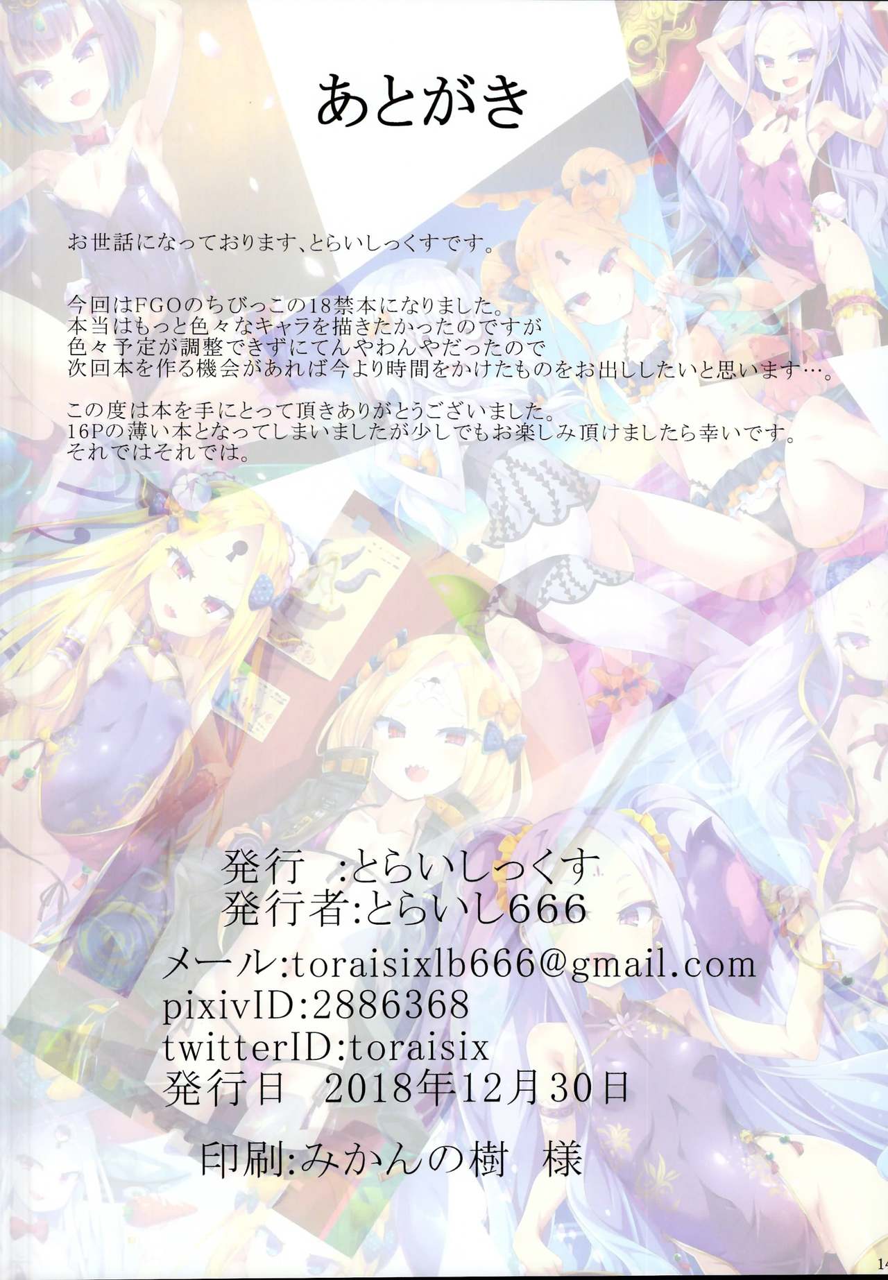 (C95) [とらいしっくす (とらいし666)] FGOの不健全なイラスト本 (Fate／Grand Order)