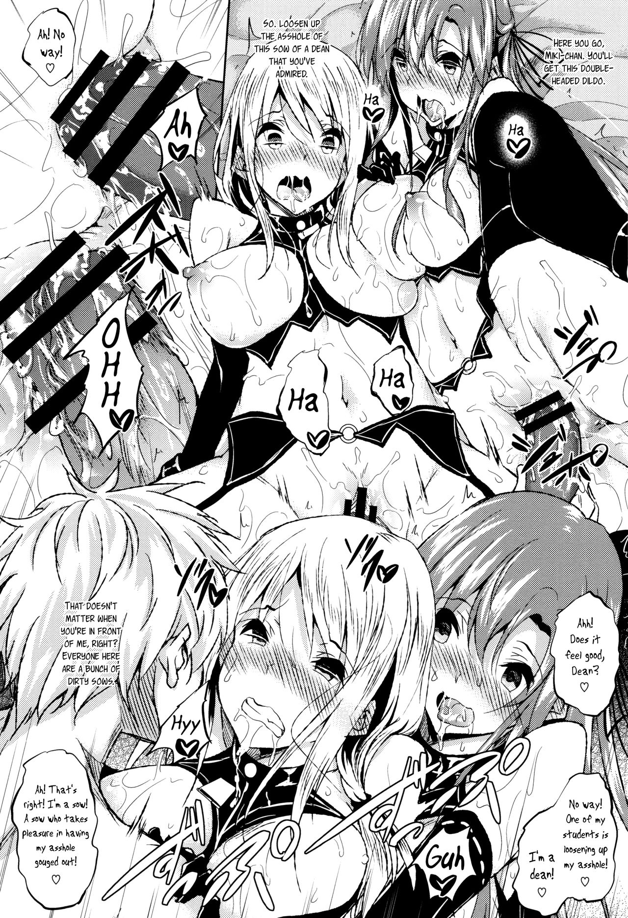 [復八磨直兎] 聖百合ケ丘女学園性奴会 第1-7話 [英訳]