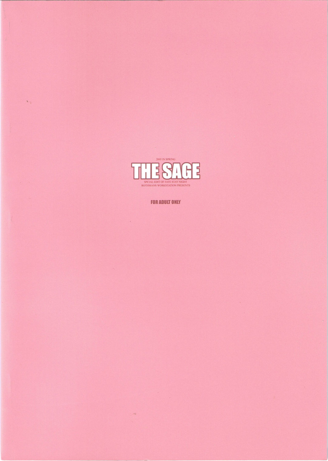 (Cレヴォ37) [R-WORKS (ROS)] THE SAGE (Fate/stay night)