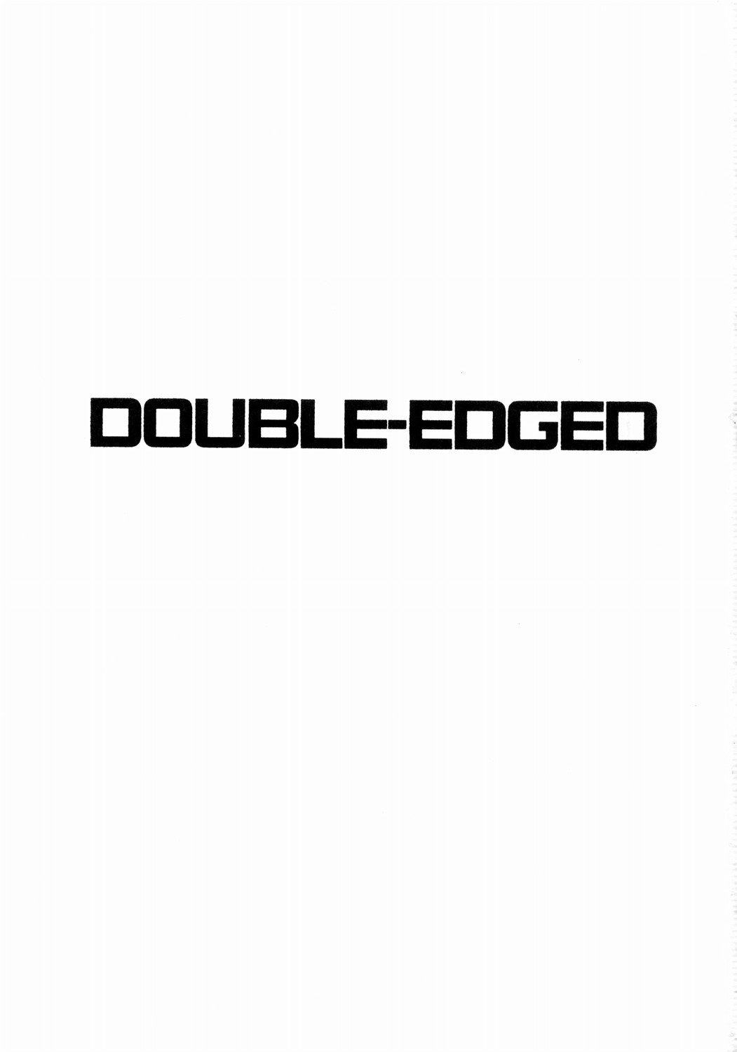 (C68) [UROBOROS (うたたねひろゆき)] DOUBLE-EDGED (ゾイドジェネシス)