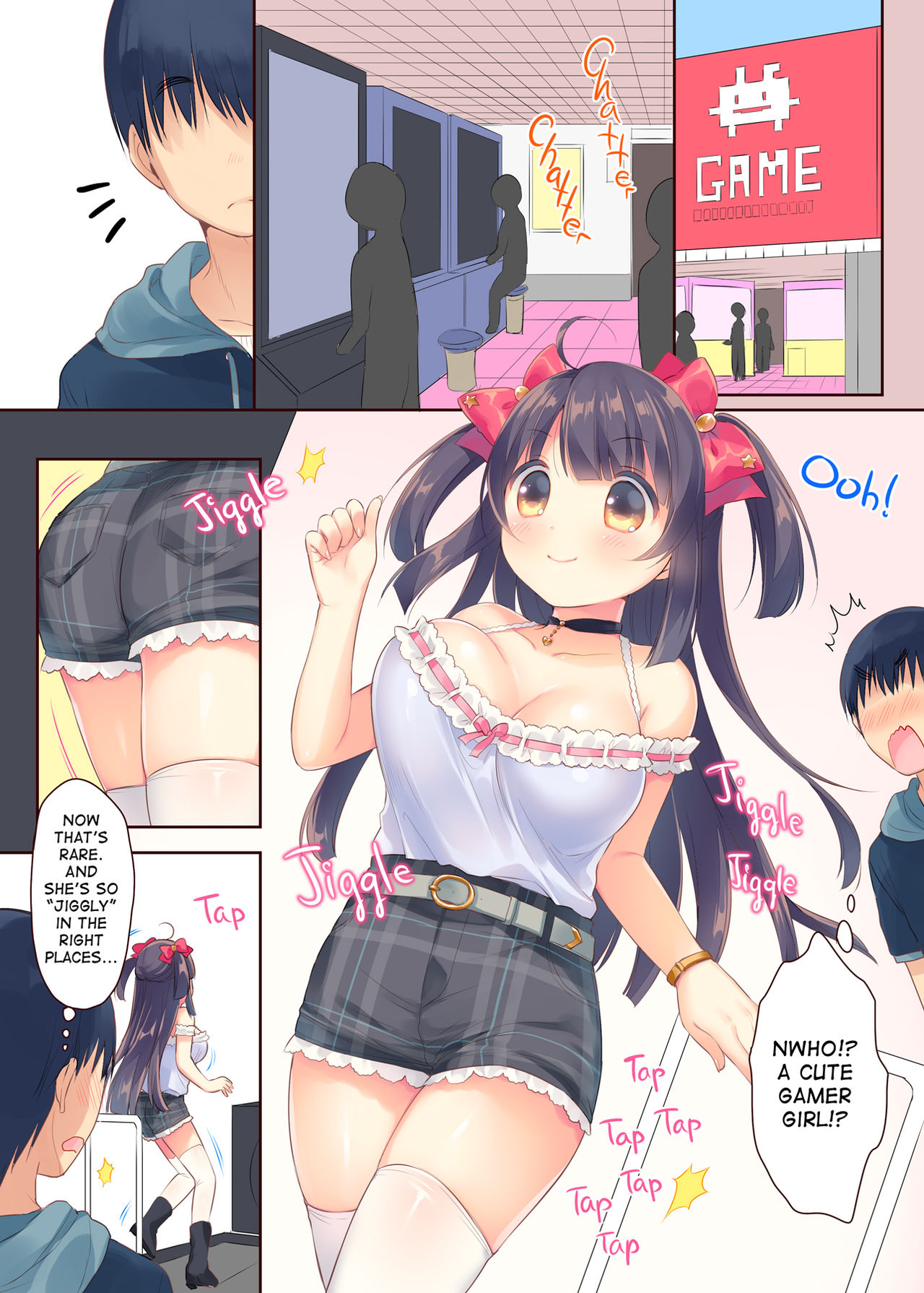 [とらいあんぐる! (うさ城まに)] ゲーセン姫とDT男のイチャイチャ子作りラブセックス [英訳] [無修正] [DL版]