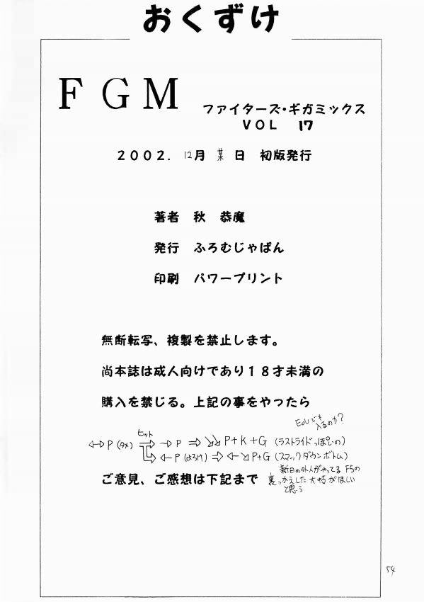 【日本発​​（女性器切除）】FIGHTERS GIGAMIX FGM Vol.17（Dead or Alive、SOULCALIBUR）