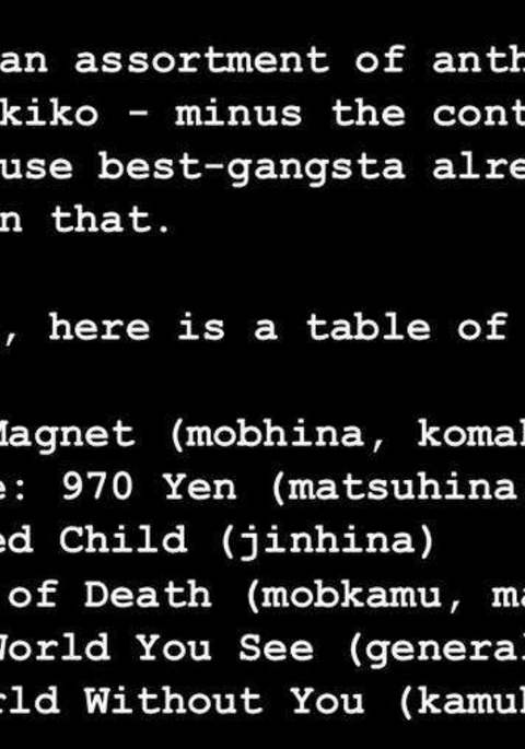 アンソロジーエントリー