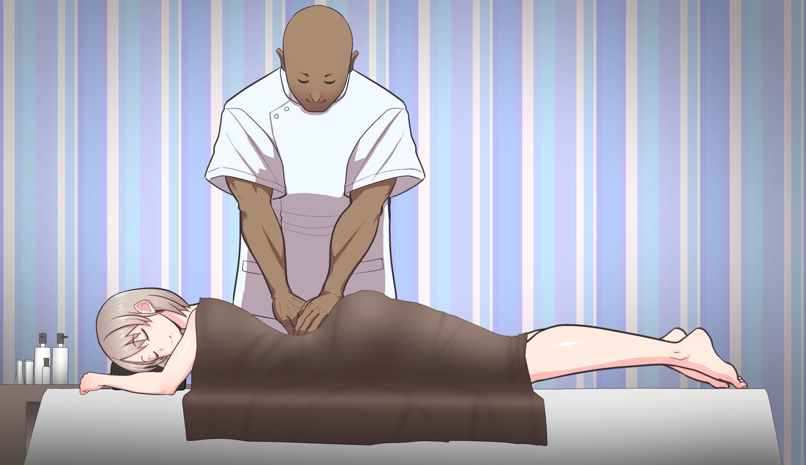 ゴブサタ北王美人妻に精館マッサージo！かるい寝取られのはづが...