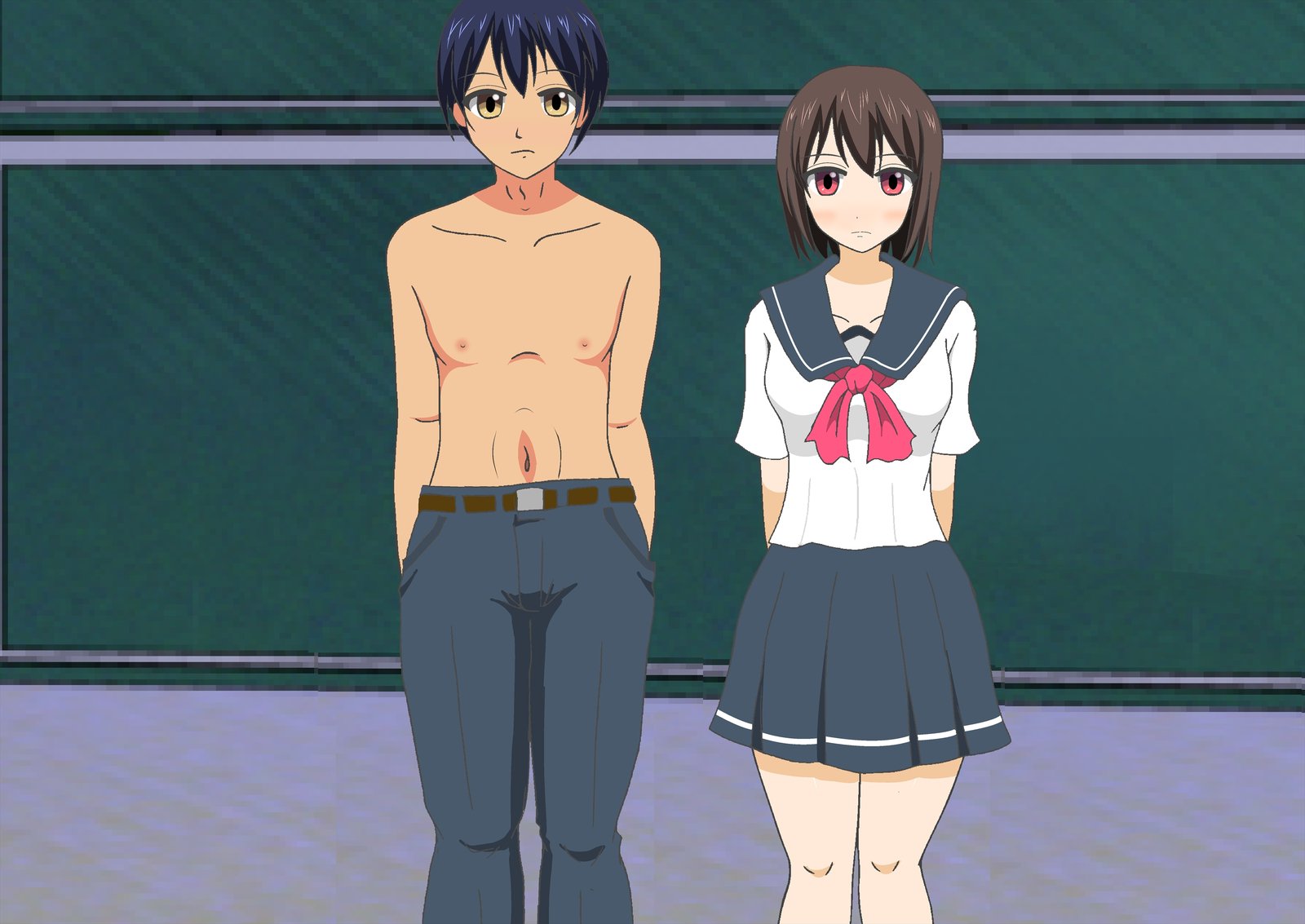 男子学生だけが全裸になる性教育