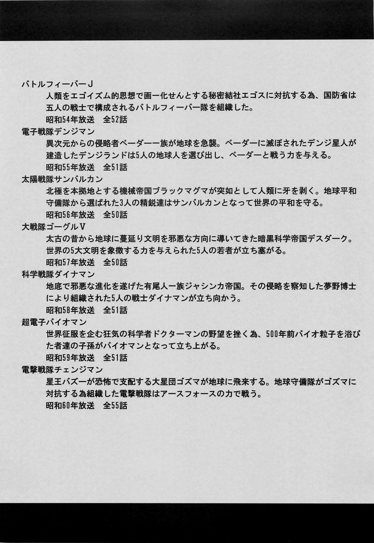 ＆lt;＆lt;特撮＆gt;＆gt;スーパーヒロイン戦隊80年代