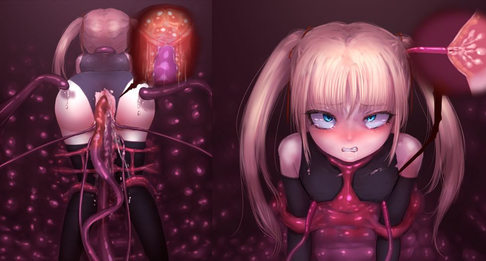 触手苗床取り込み姦